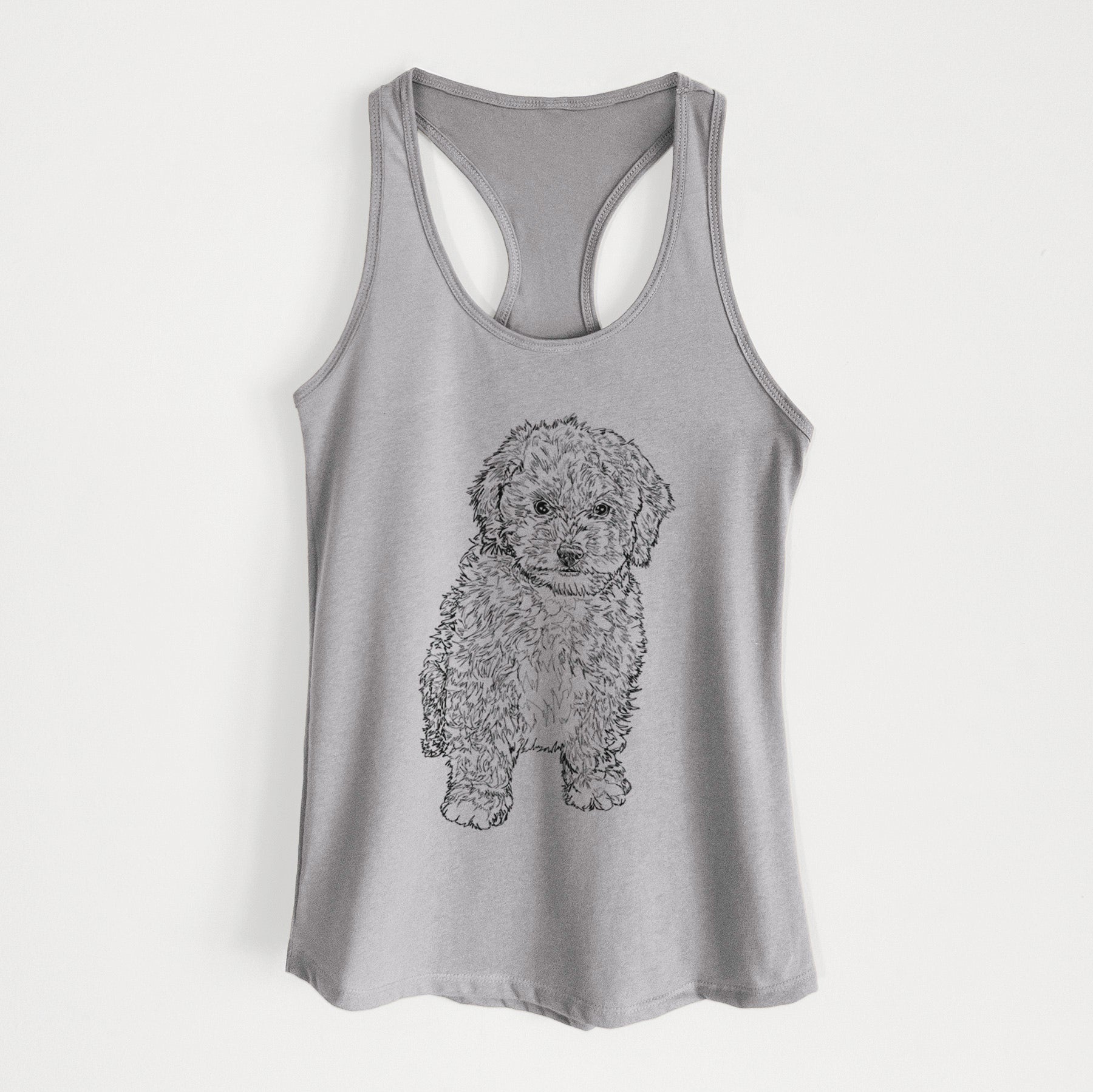 Doodled Sweet Tea the Mini Doodle - Women's Racerback Tanktop