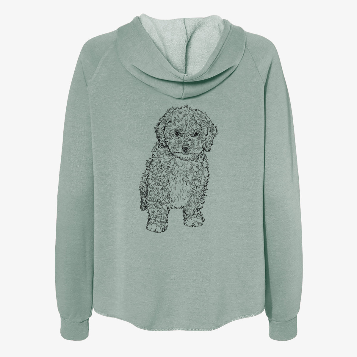 Doodled Sweet Tea the Mini Doodle - Women's Cali Wave Zip-Up Sweatshirt