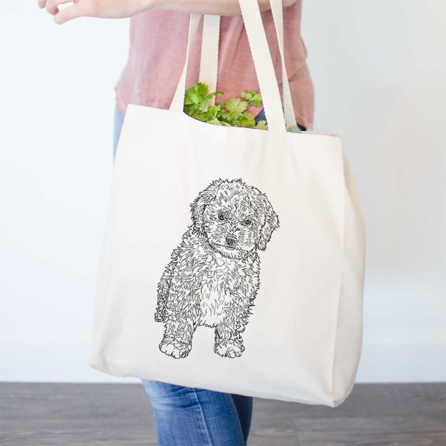 Doodled Sweet Tea the Mini Doodle - Tote Bag