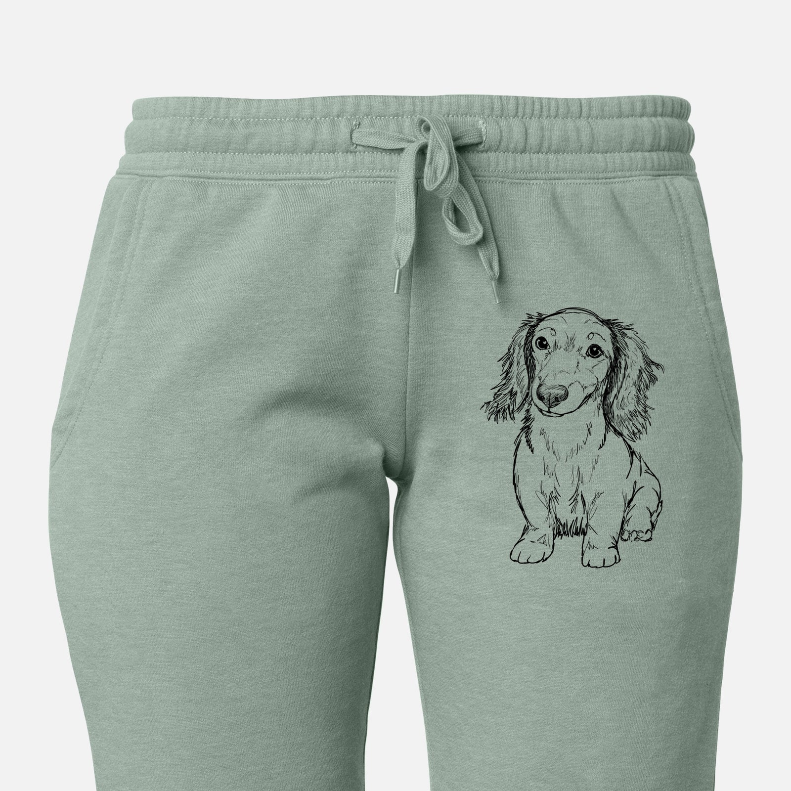 Doodled Sweetie the Toy Long Haired Dachshund - Women's Cali Wave Joggers