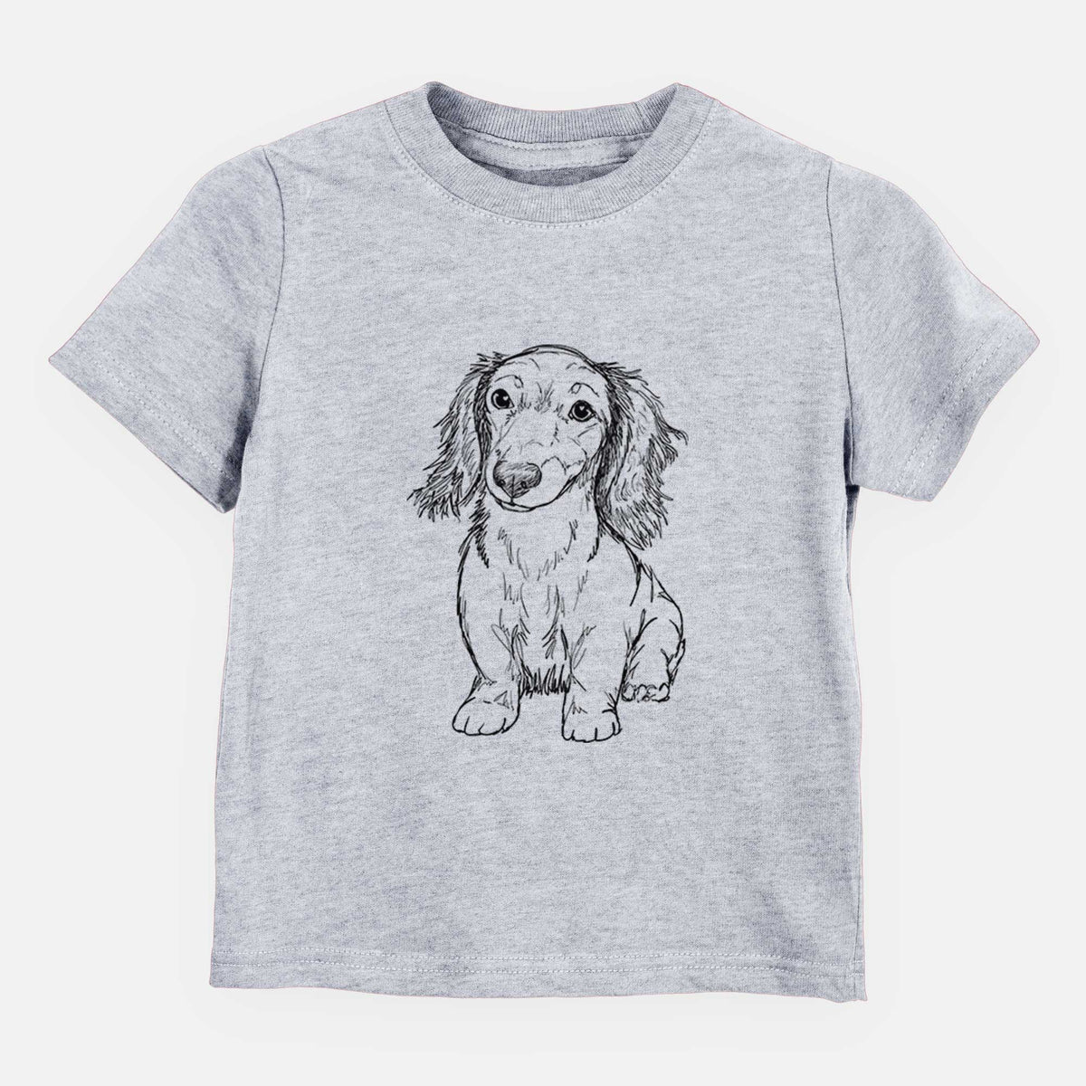Doodled Sweetie the Toy Long Haired Dachshund - Kids/Youth/Toddler Shirt