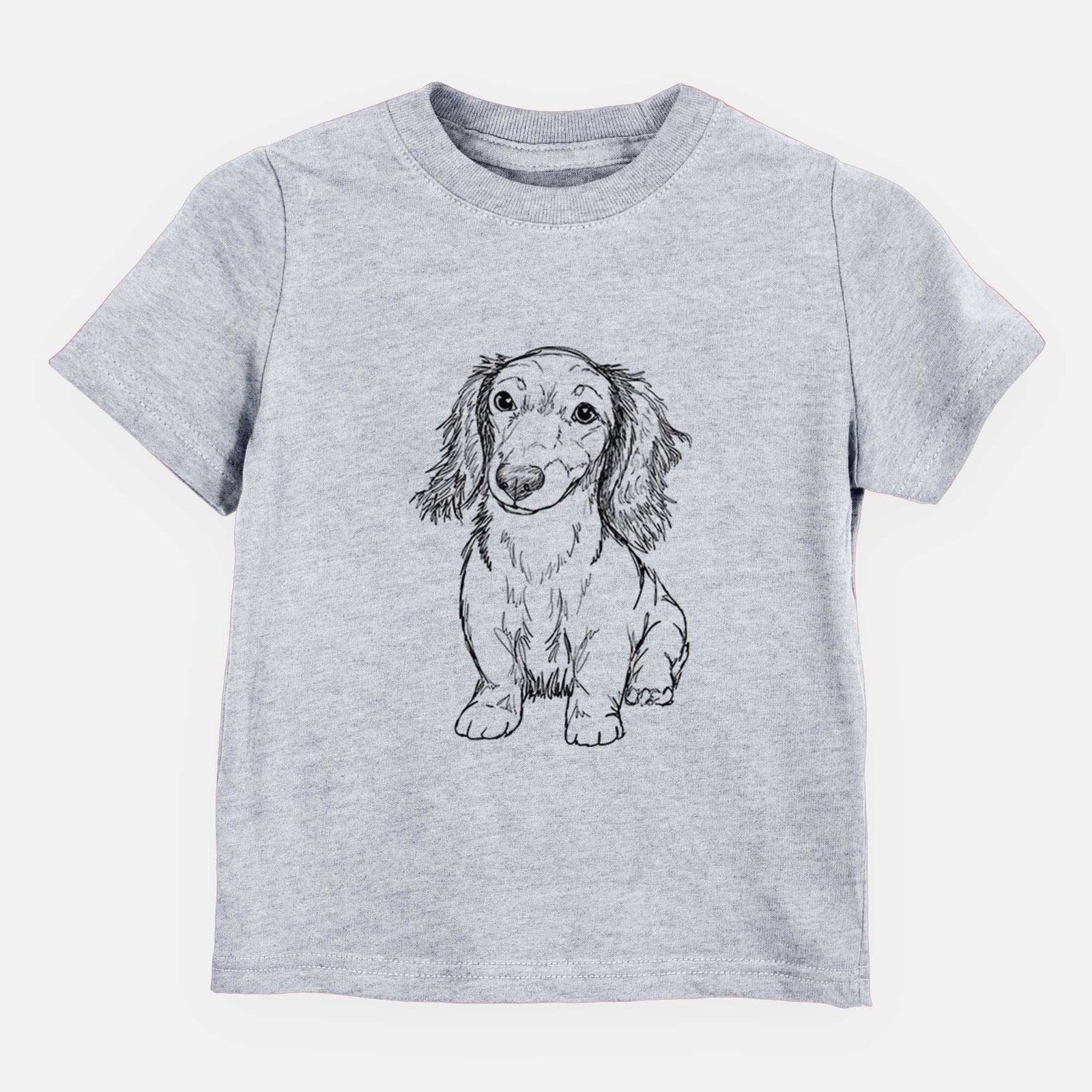 Doodled Sweetie the Toy Long Haired Dachshund - Kids/Youth/Toddler Shirt