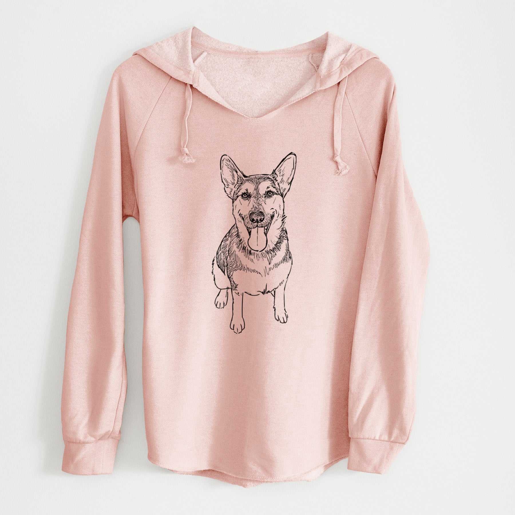 Doodled Syrinx the German Shepherd - Cali Wave Hooded Sweatshirt