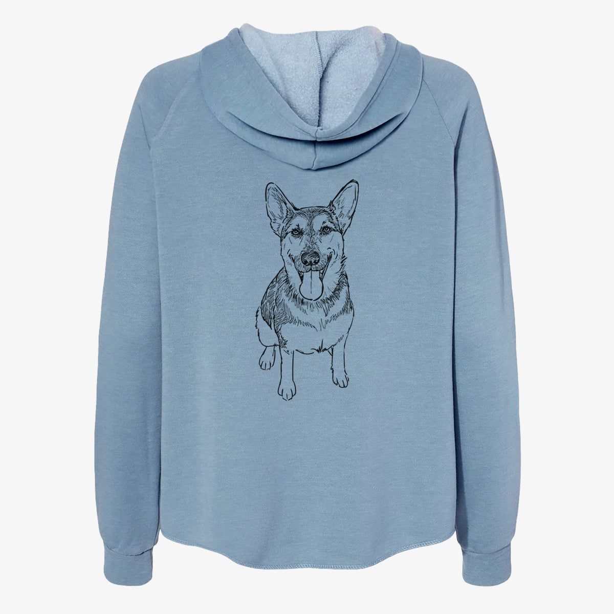 Doodled Syrinx the German Shepherd - Women's Cali Wave Zip-Up Sweatshirt