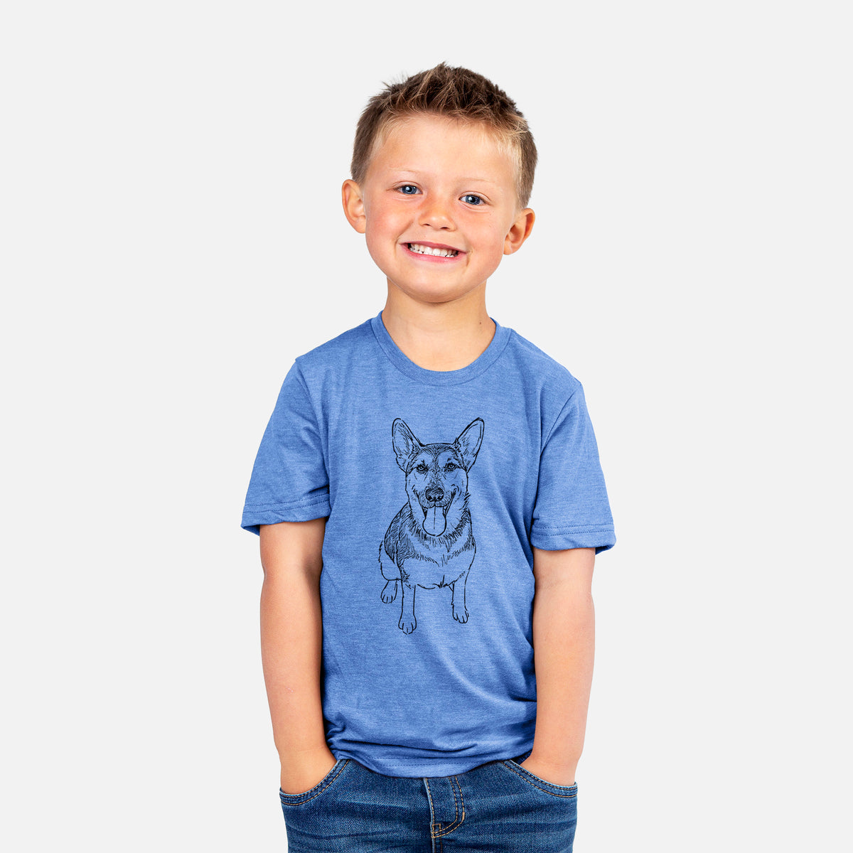 Doodled Syrinx the German Shepherd - Kids/Youth/Toddler Shirt