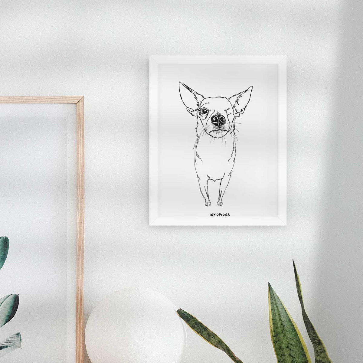 Doodled Tank the One-Eyed Pomchi Art Print