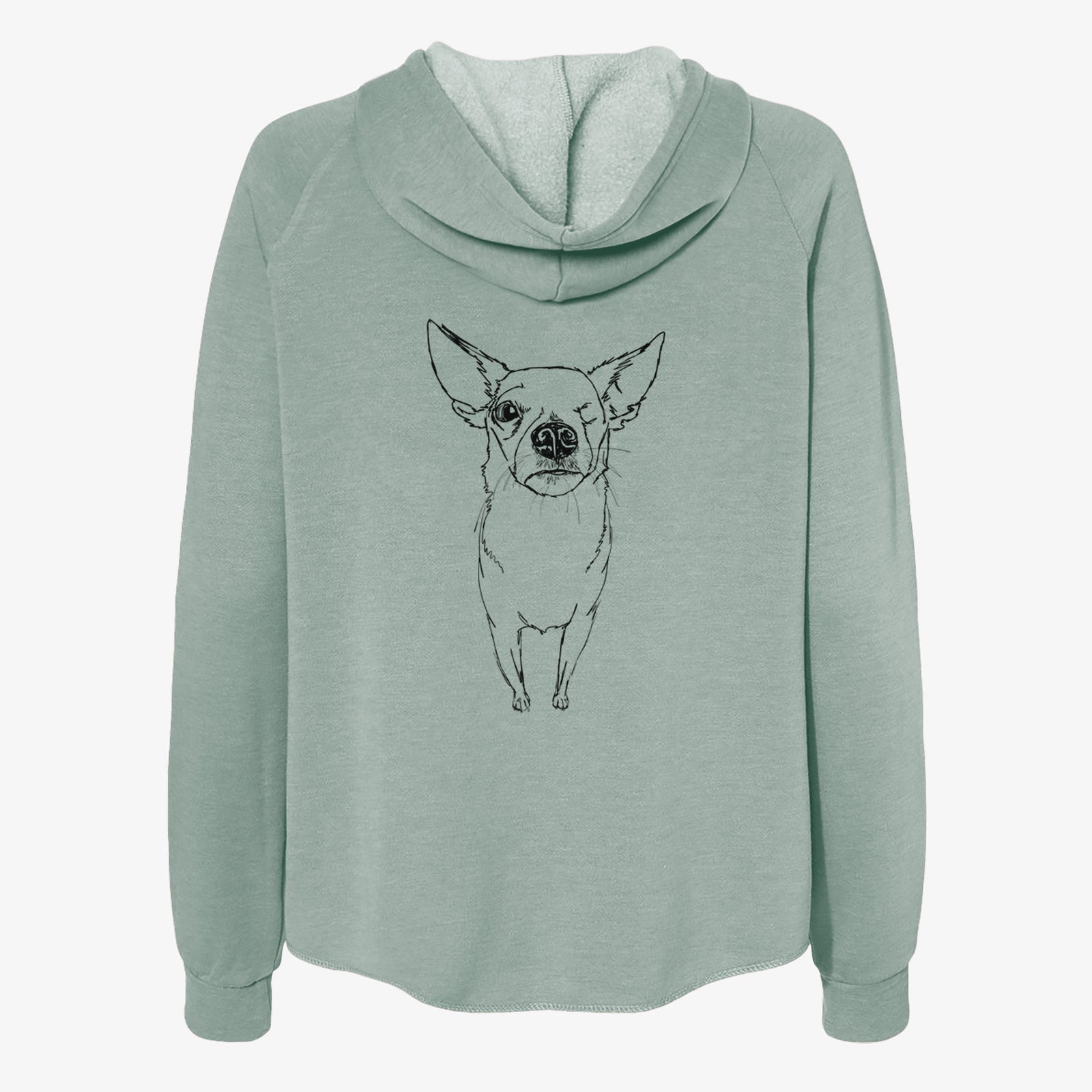 Doodled Tank the One eyed Pomchi - Women's Cali Wave Zip-Up Sweatshirt