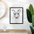 Doodled Tater Tot the Am Staff/German Shepherd Mix Art Print