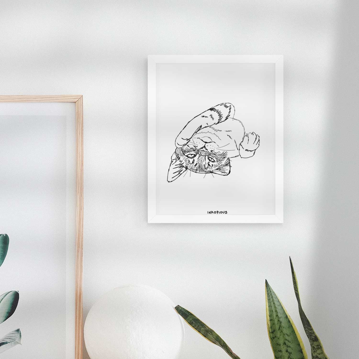 Doodled Tator the Tabby Kitten Art Print