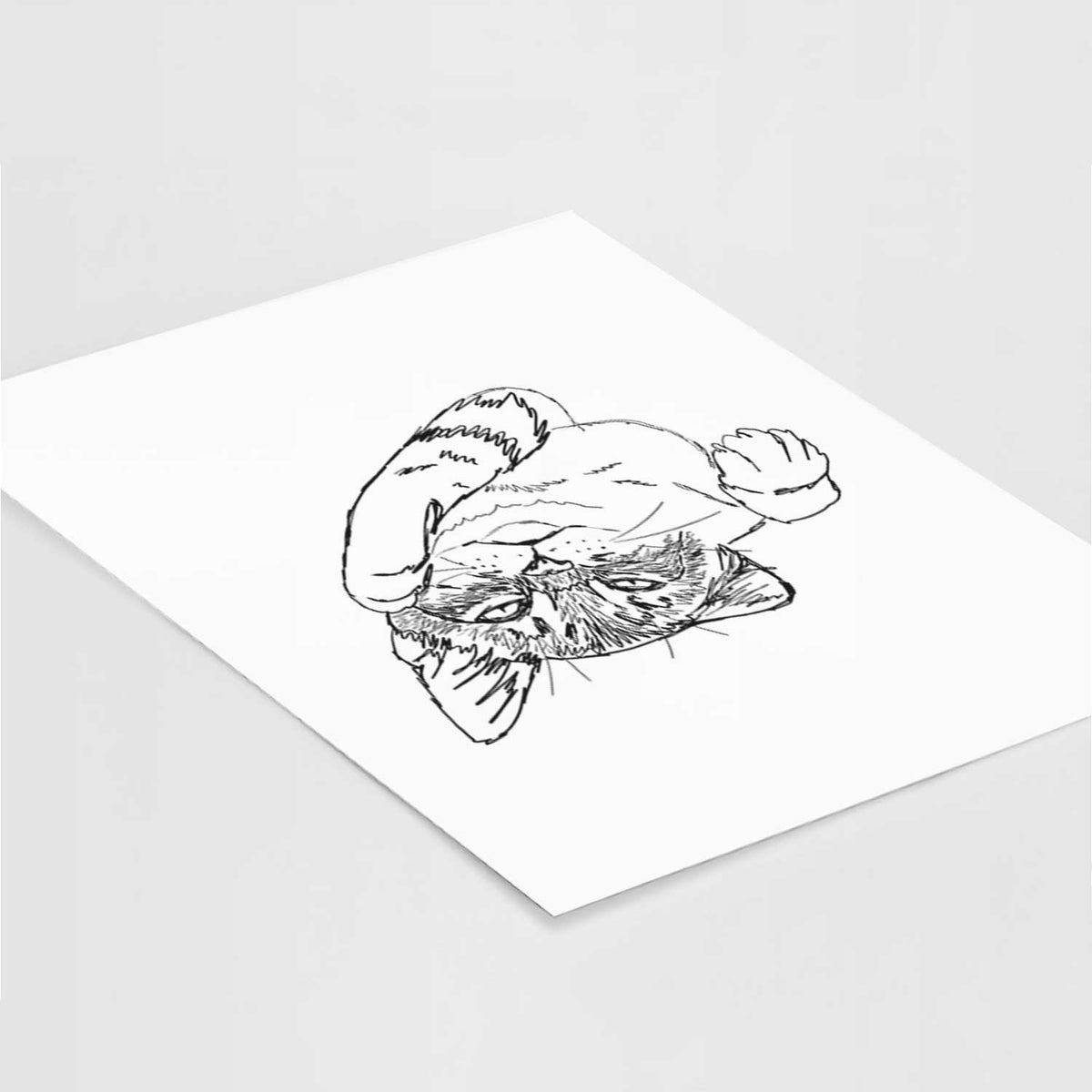 Doodled Tator the Tabby Kitten Art Print