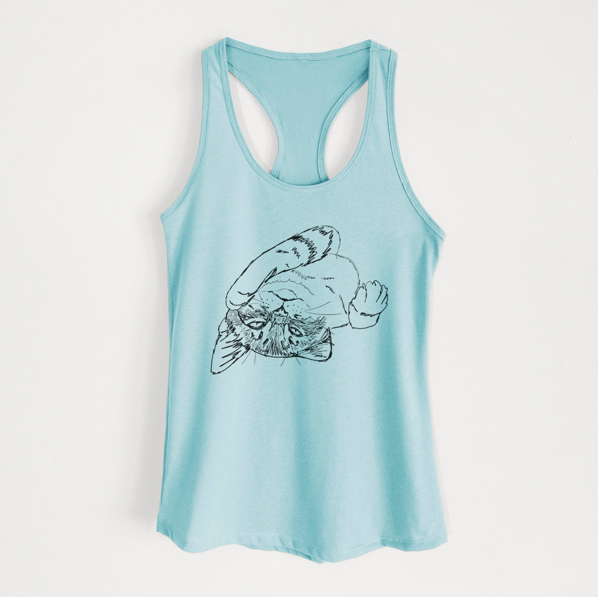 Doodled Tator the Tabby Kitten - Women&#39;s Racerback Tanktop