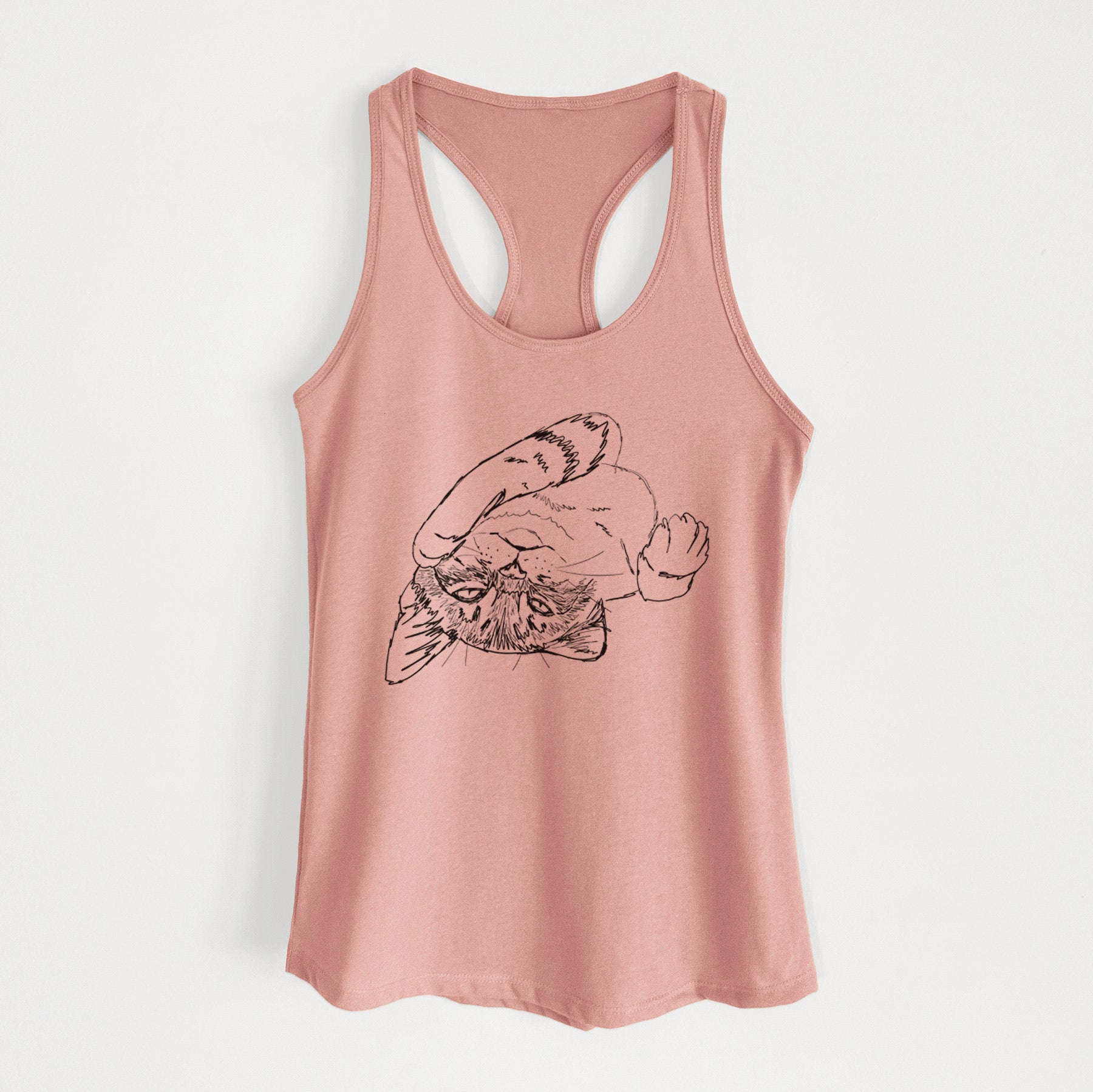 Doodled Tator the Tabby Kitten - Women's Racerback Tanktop