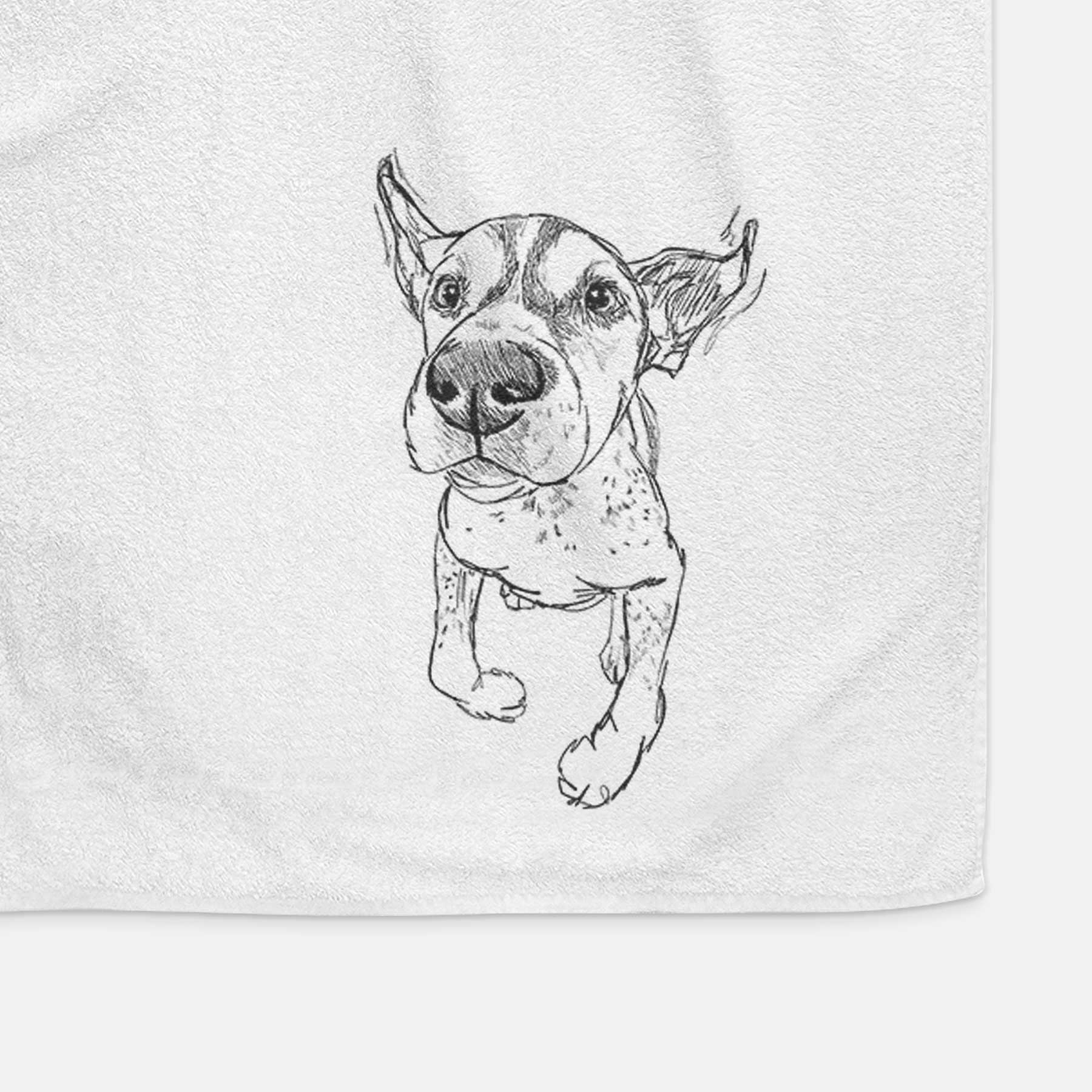 Doodled The General the German Shorthaired Pointer Decorative Hand Towel