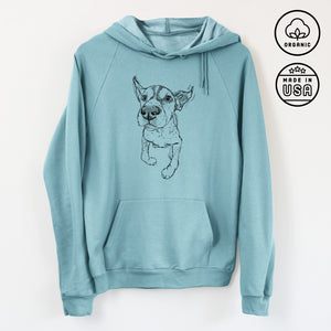 Doodled The General the German Shorthaired Pointer - Unisex Pullover Hoodie - Made in USA - 100% Organic Cotton