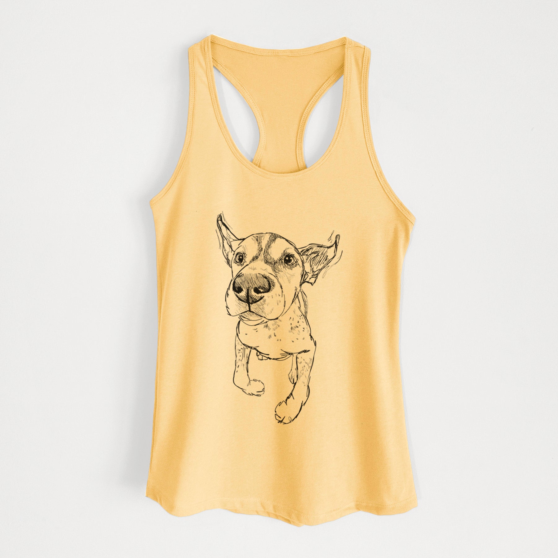 Doodled The General the German Shorthaired Pointer - Women's Racerback Tanktop