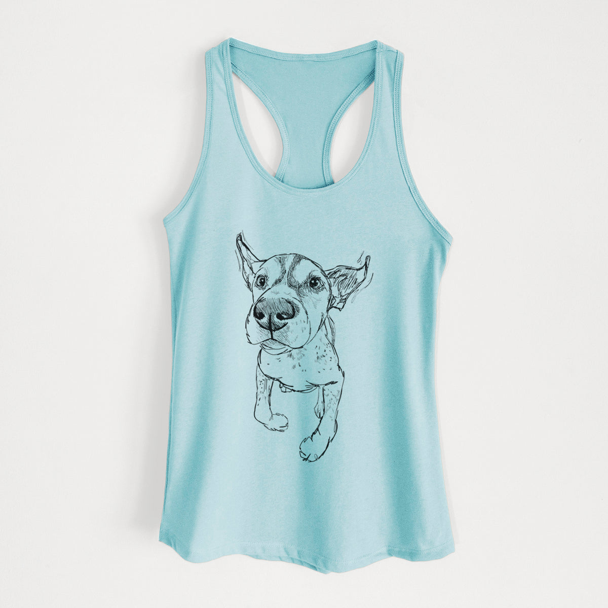 Doodled The General the German Shorthaired Pointer - Women&#39;s Racerback Tanktop