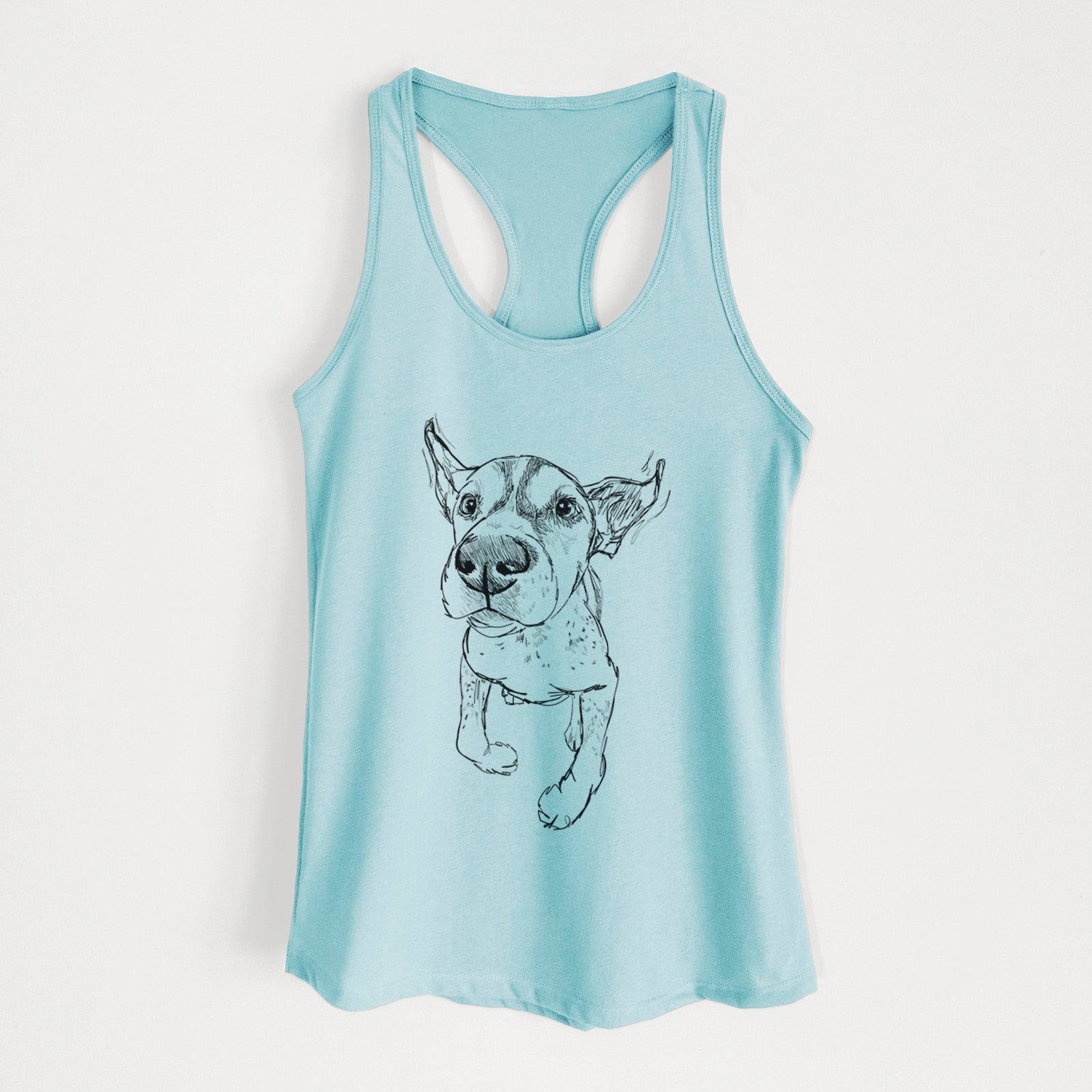 Doodled The General the German Shorthaired Pointer - Women's Racerback Tanktop