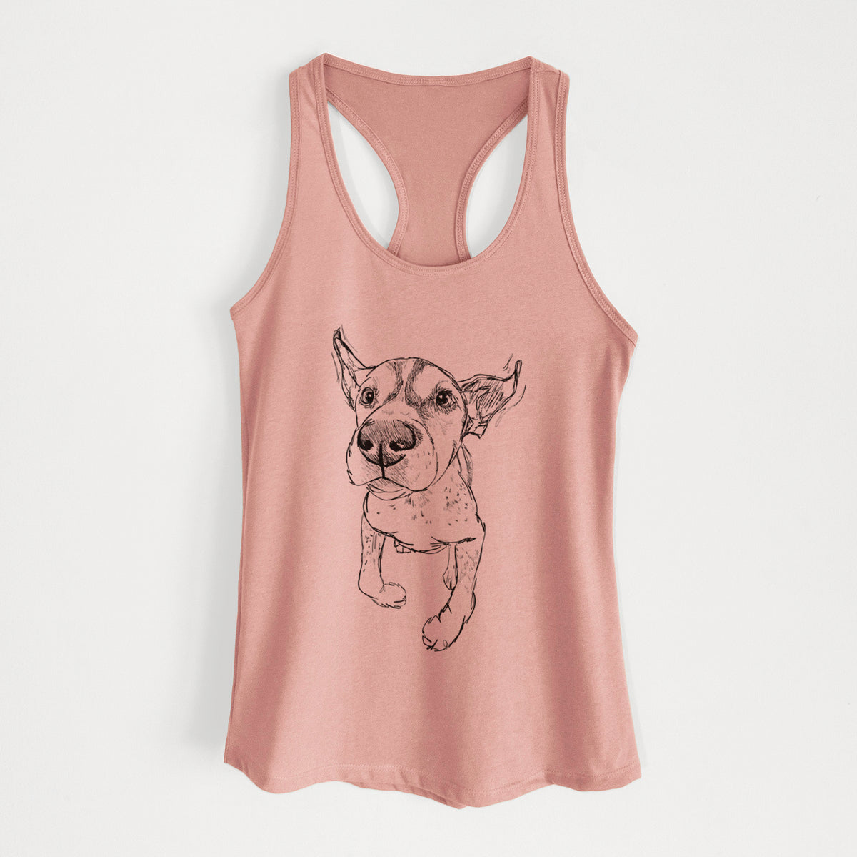Doodled The General the German Shorthaired Pointer - Women's Racerback Tanktop