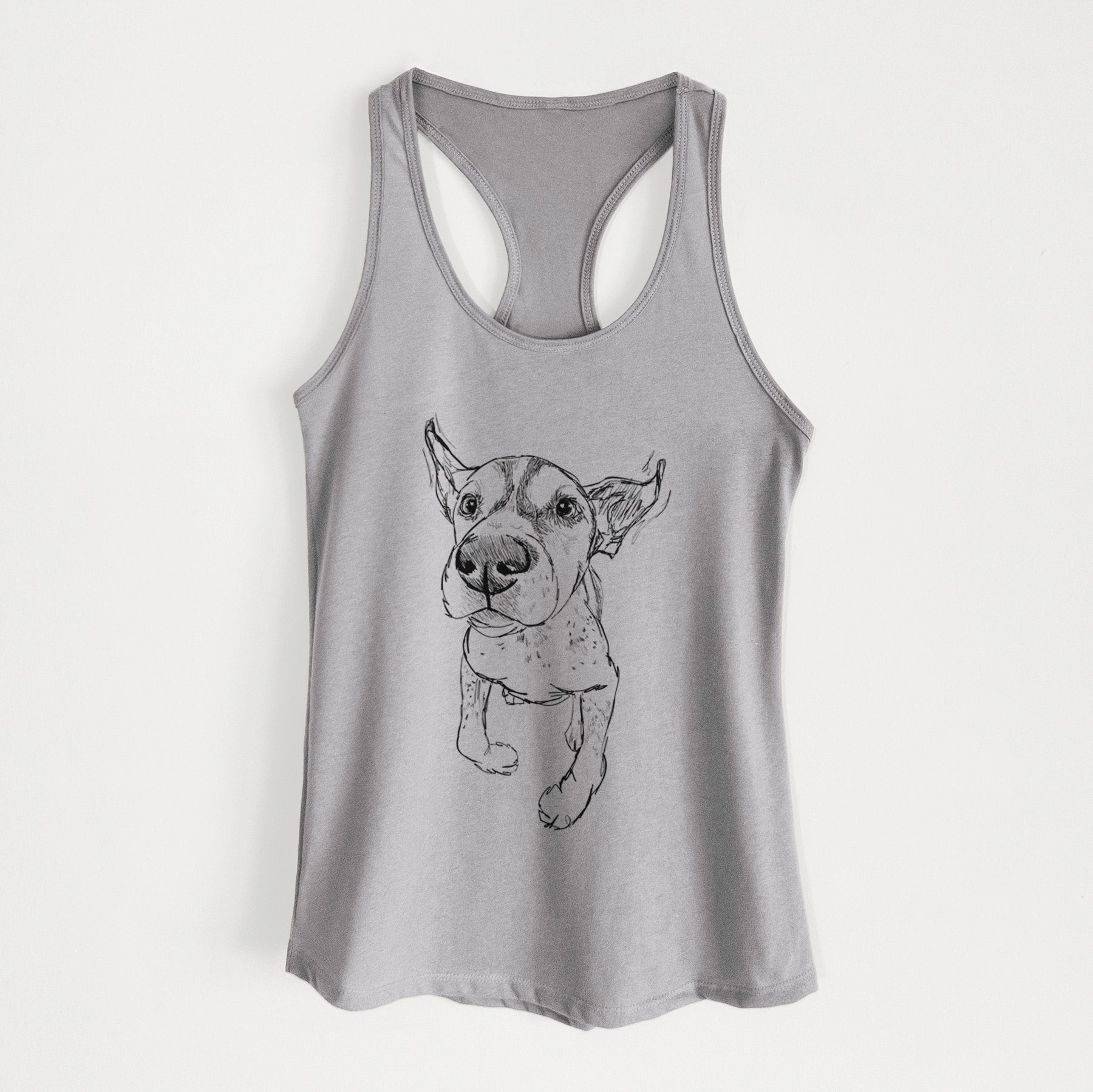 Doodled The General the German Shorthaired Pointer - Women's Racerback Tanktop