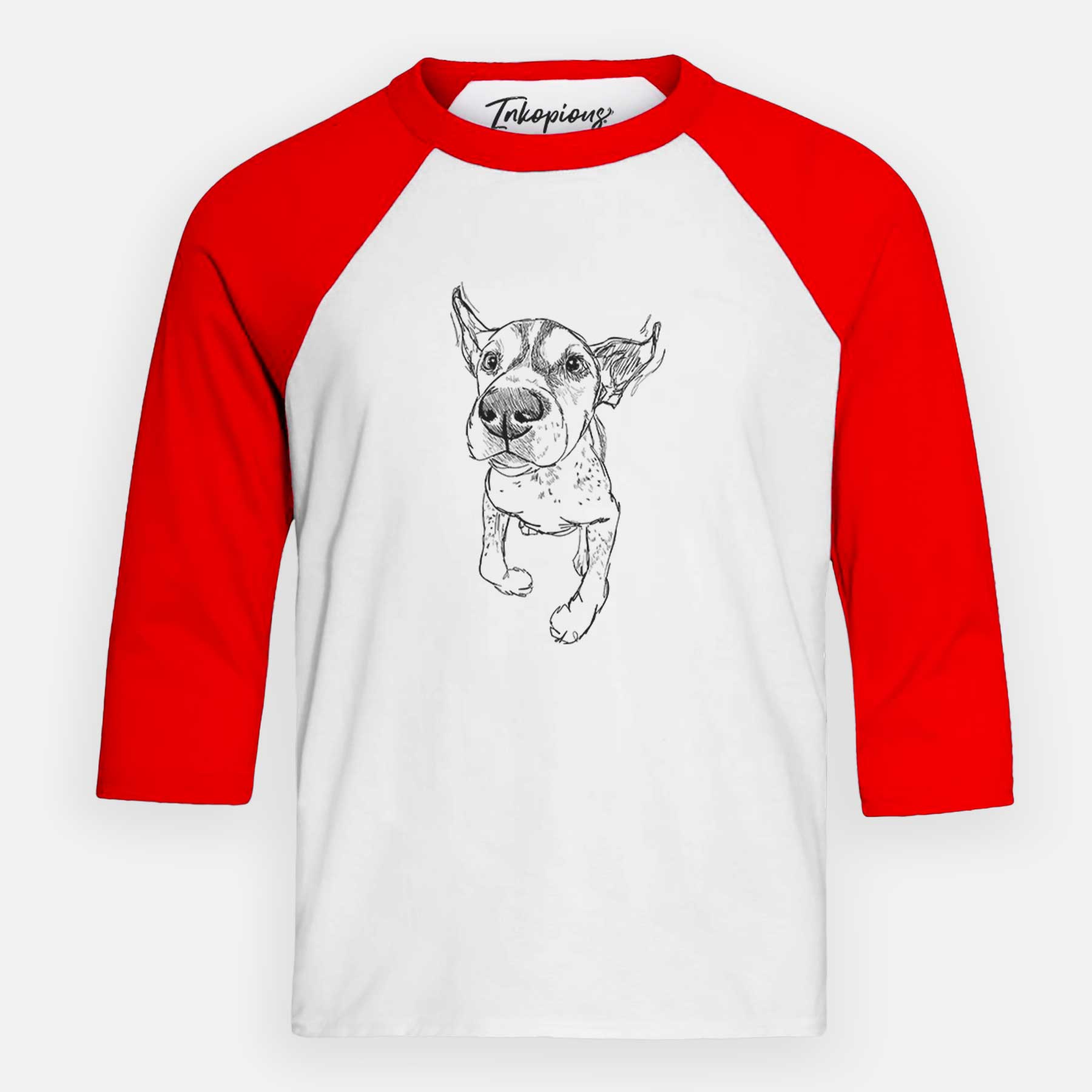 Doodled The General the German Shorthaired Pointer - Youth 3/4 Long Sleeve