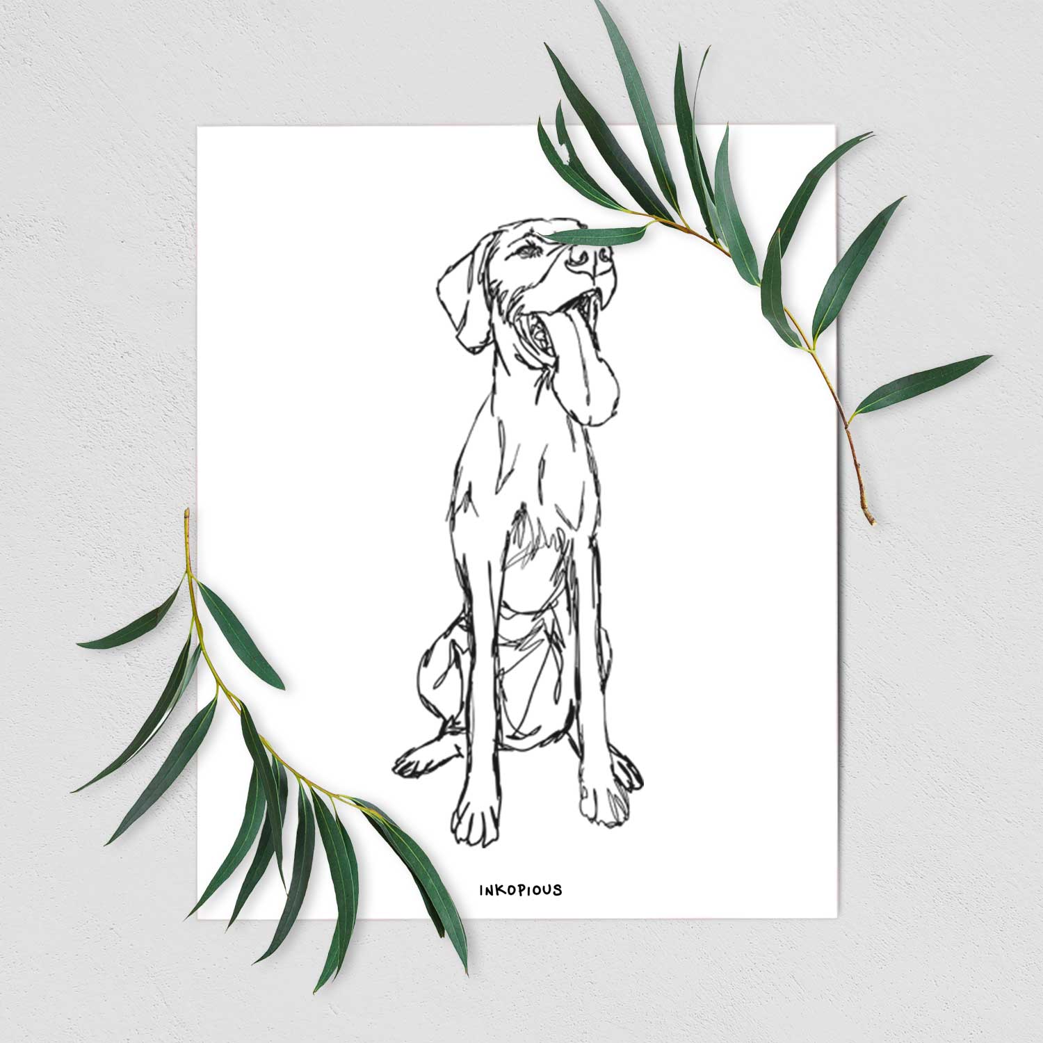 Doodled Tim Riggins the Vizsla Art Print