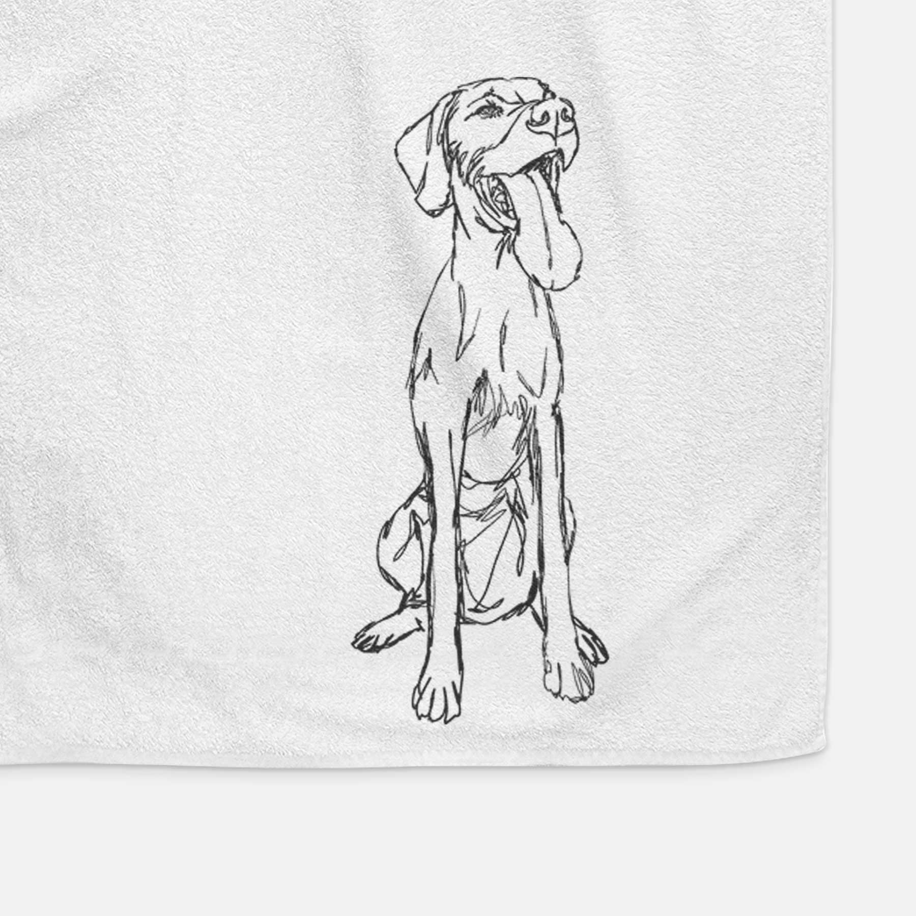 Doodled Tim Riggins the Vizsla Decorative Hand Towel