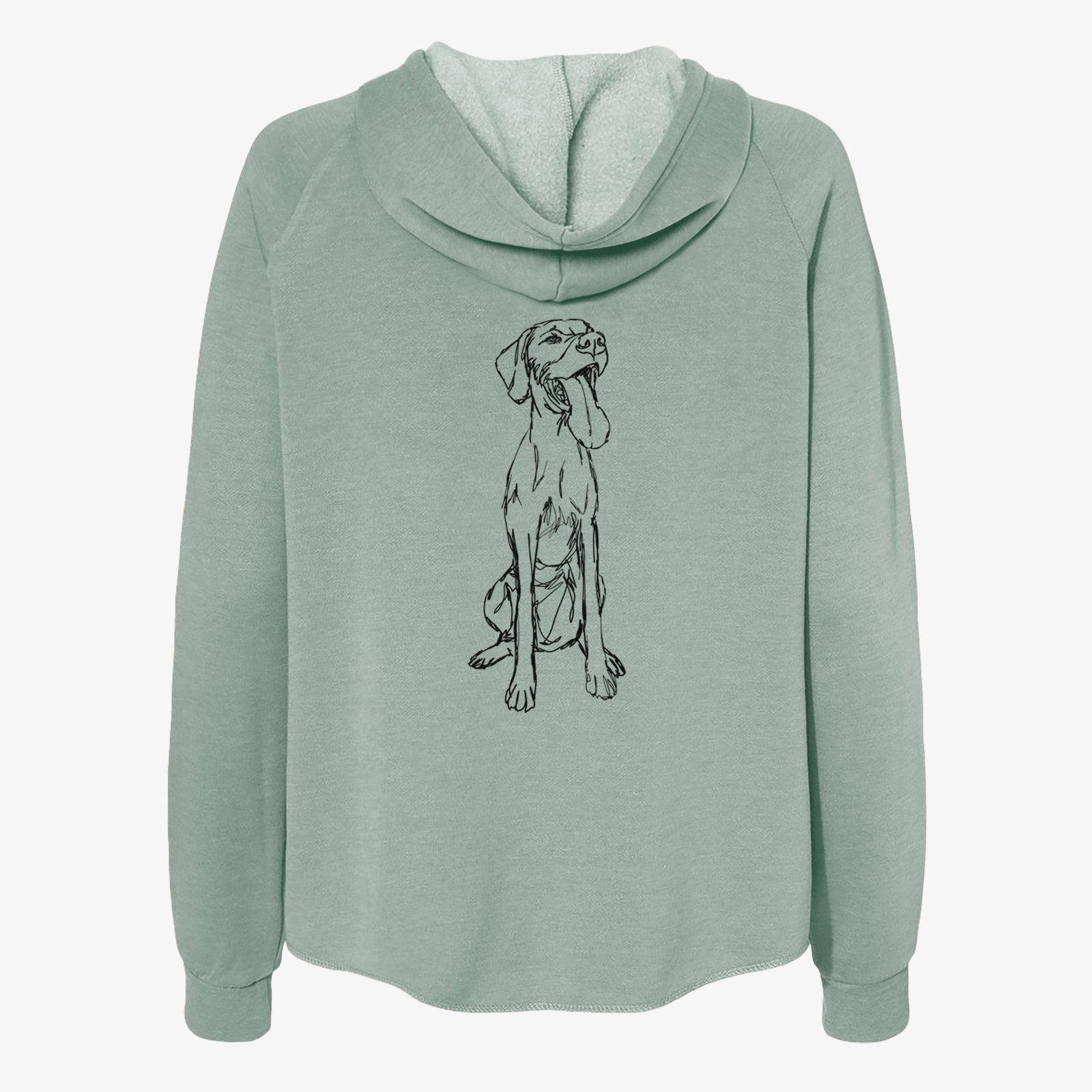 Doodled Tim Riggins the Vizsla - Women's Cali Wave Zip-Up Sweatshirt