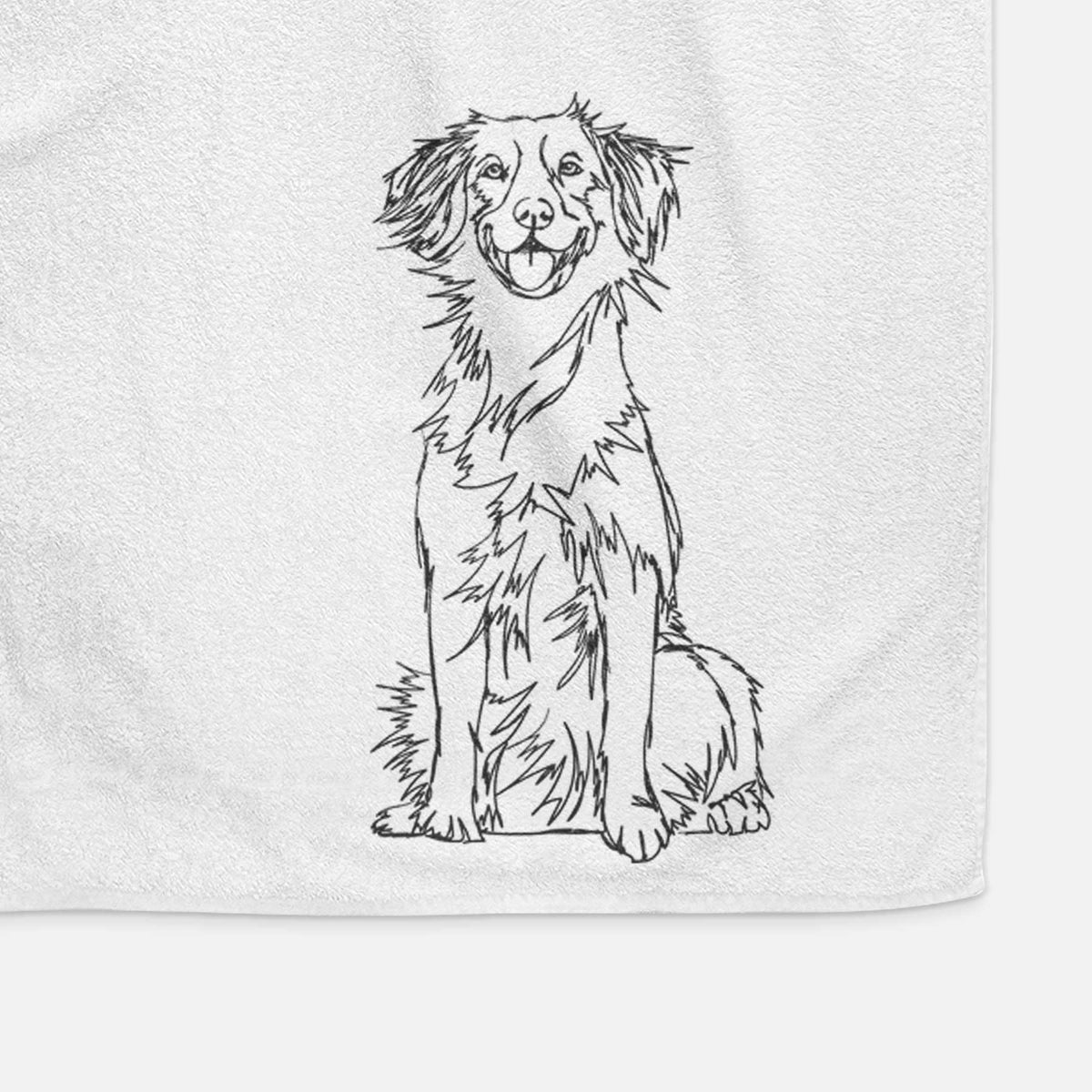 Doodled Nova Scotia Duck Tolling Retriever Decorative Hand Towel