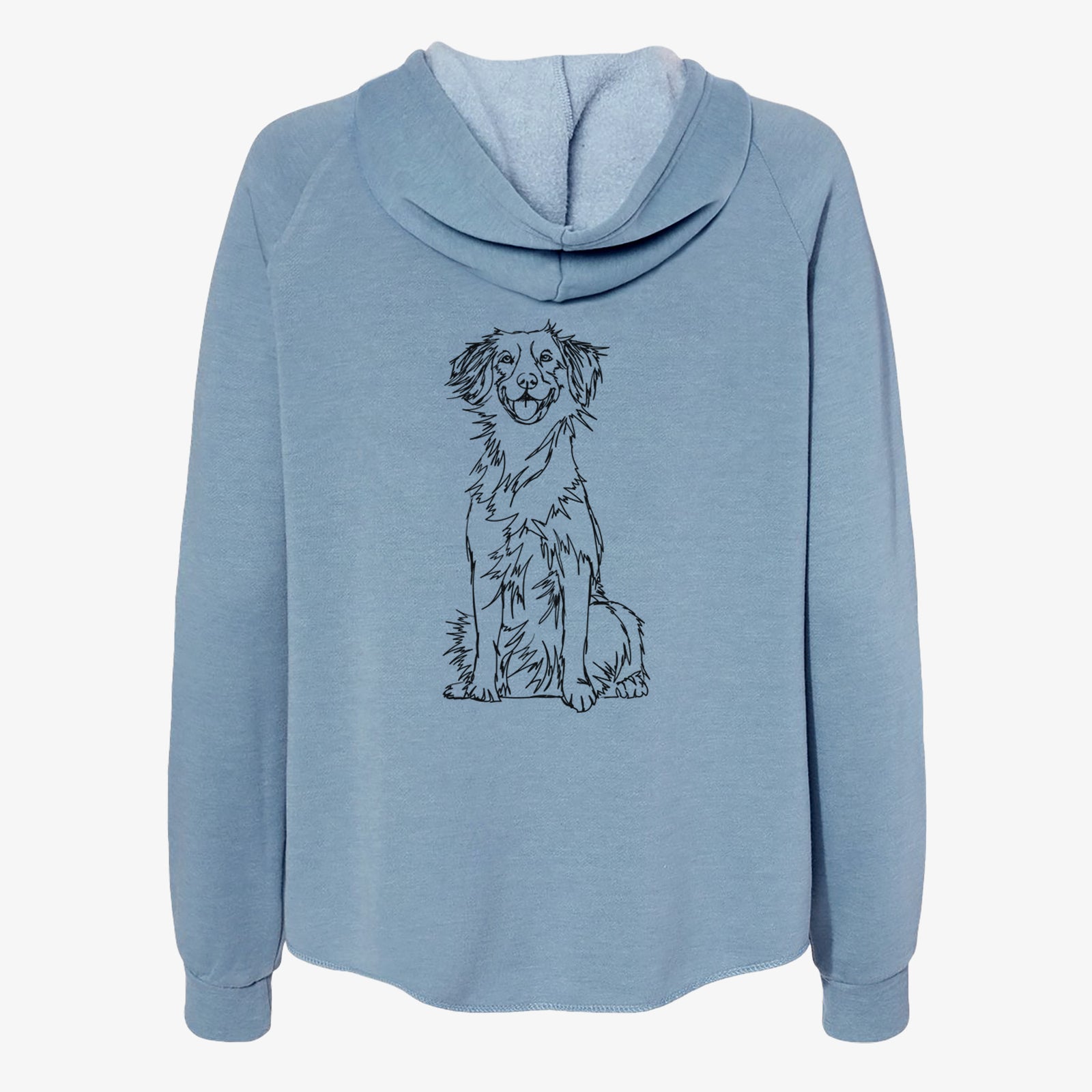 Doodled Nova Scotia Duck Tolling Retriever - Women's Cali Wave Zip-Up Sweatshirt