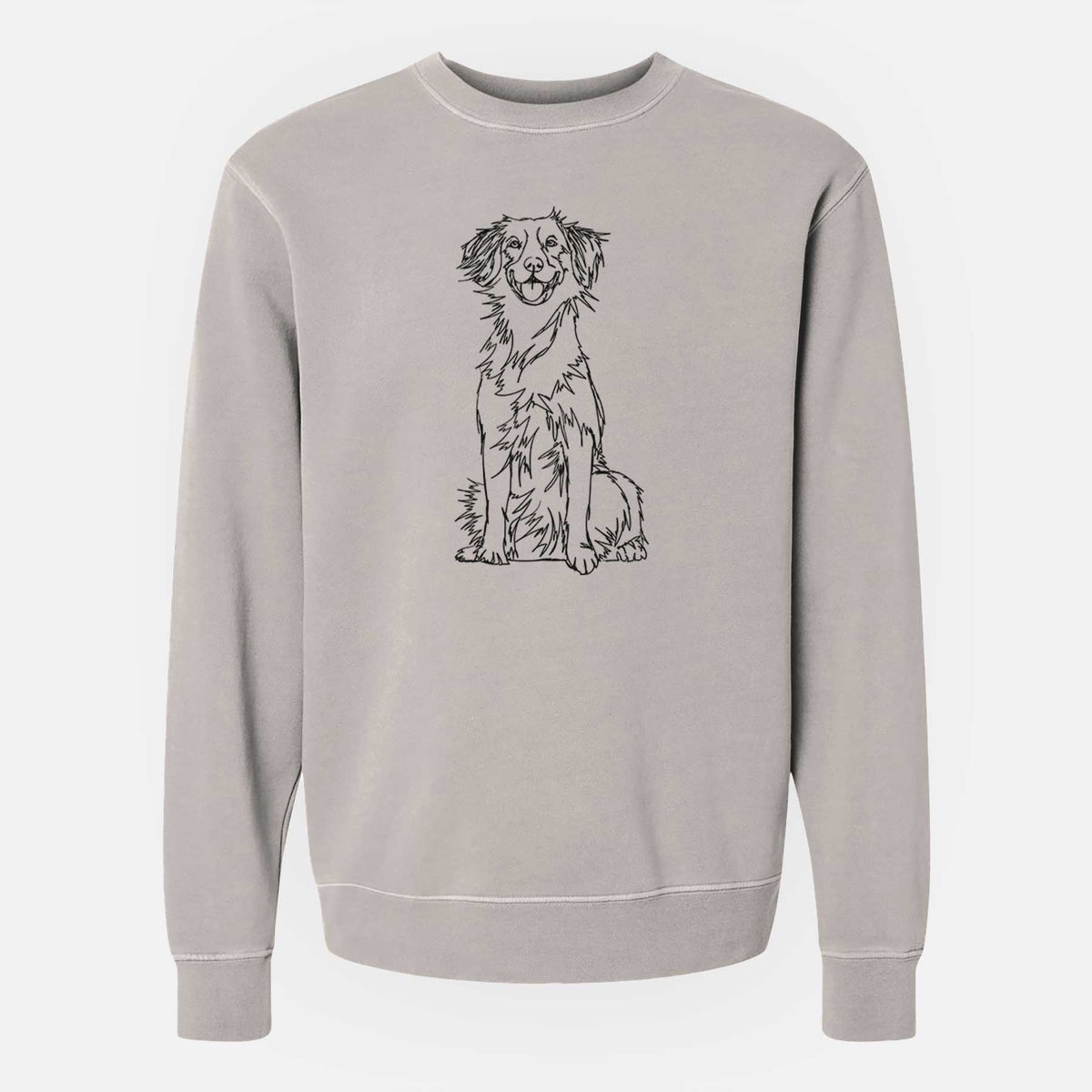Doodled Nova Scotia Duck Tolling Retriever the  - Unisex Pigment Dyed Crew Sweatshirt