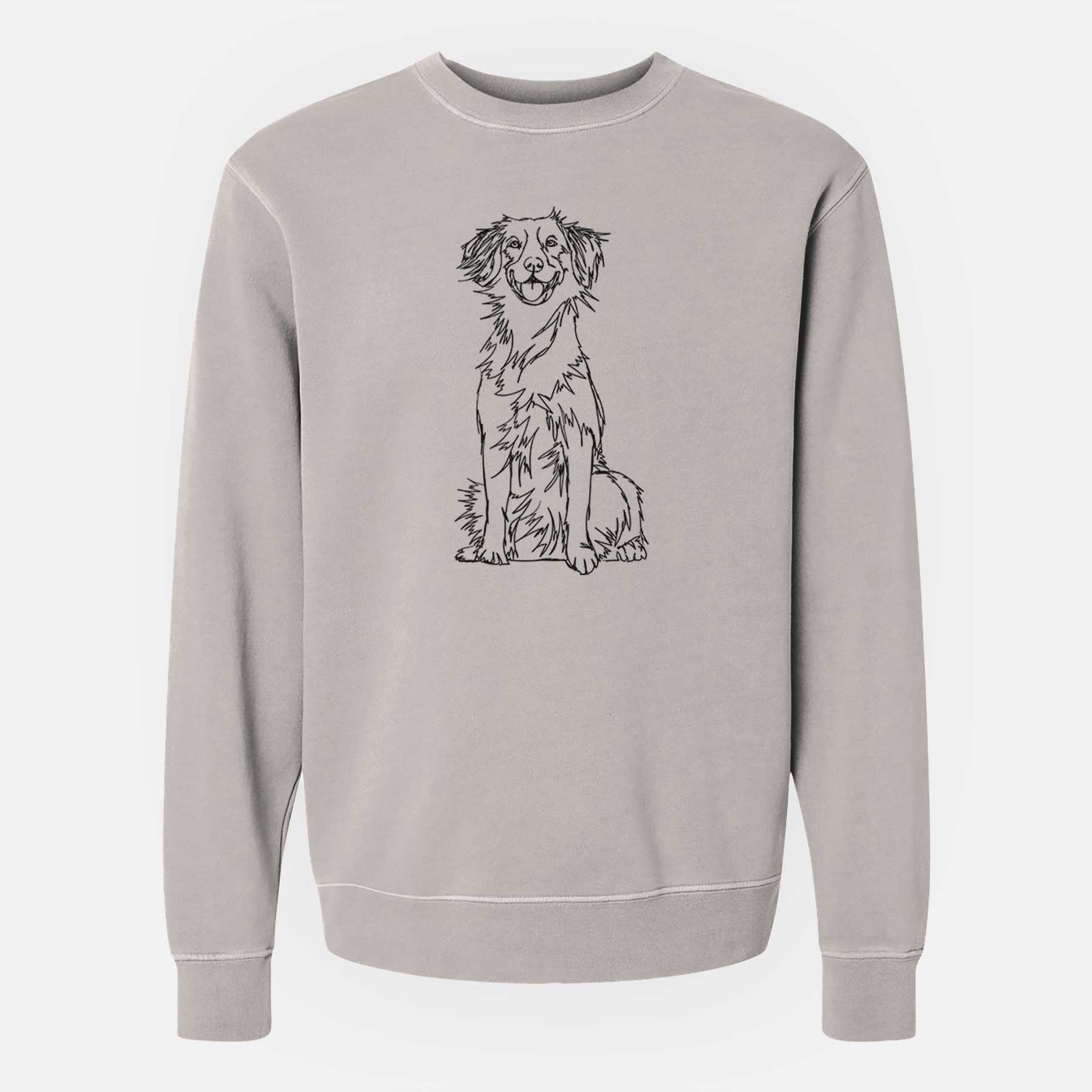 Doodled Nova Scotia Duck Tolling Retriever the  - Unisex Pigment Dyed Crew Sweatshirt
