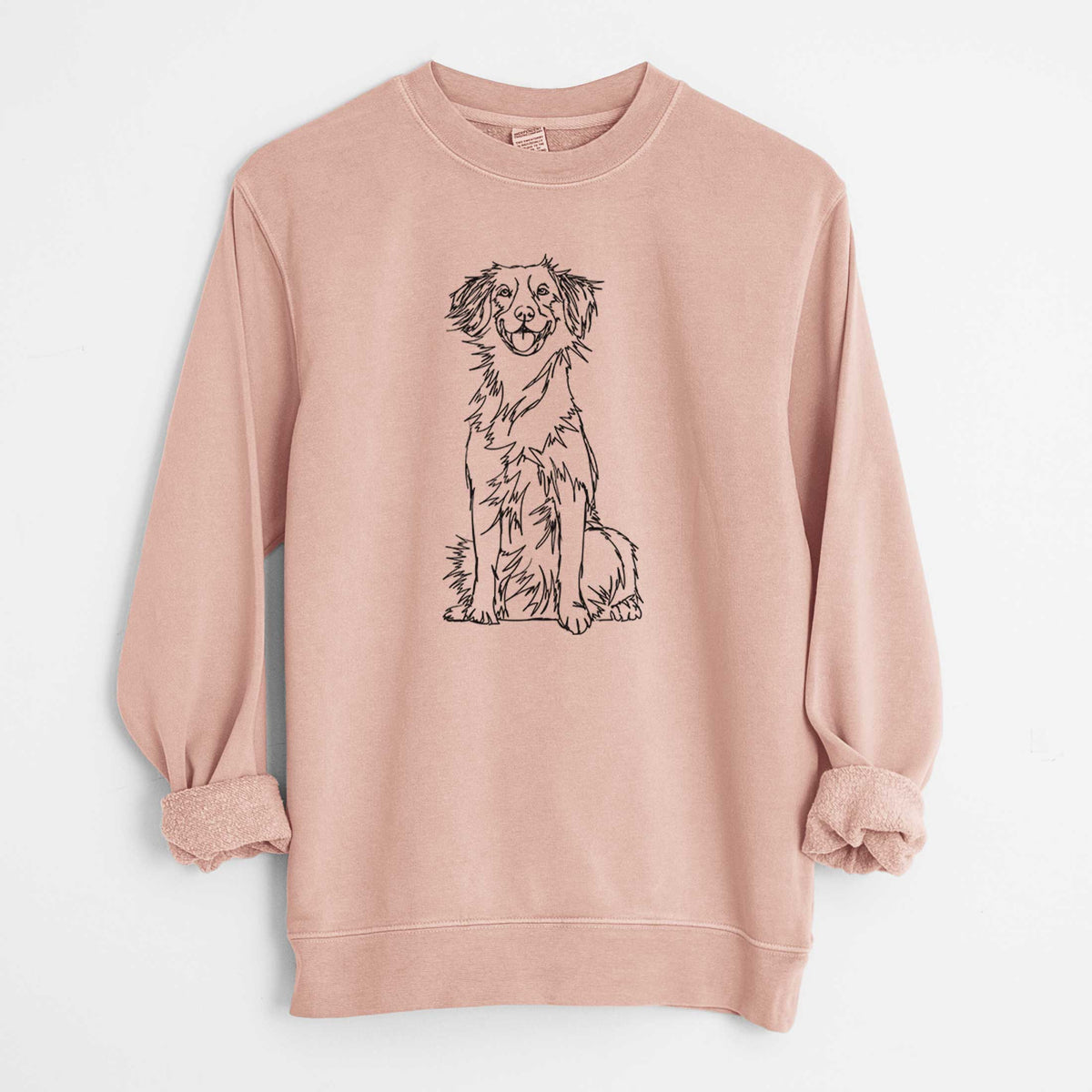 Doodled Nova Scotia Duck Tolling Retriever the  - Unisex Pigment Dyed Crew Sweatshirt