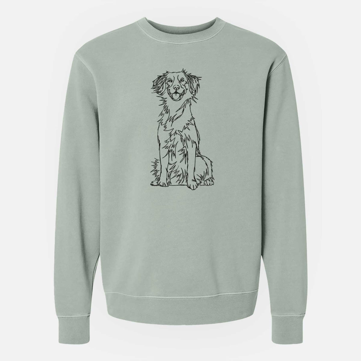 Doodled Nova Scotia Duck Tolling Retriever the  - Unisex Pigment Dyed Crew Sweatshirt