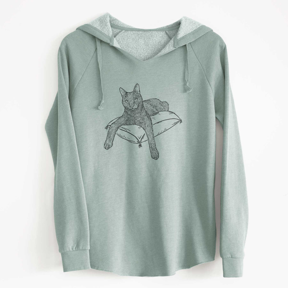 Doodled Tommy the Cat - Cali Wave Hooded Sweatshirt