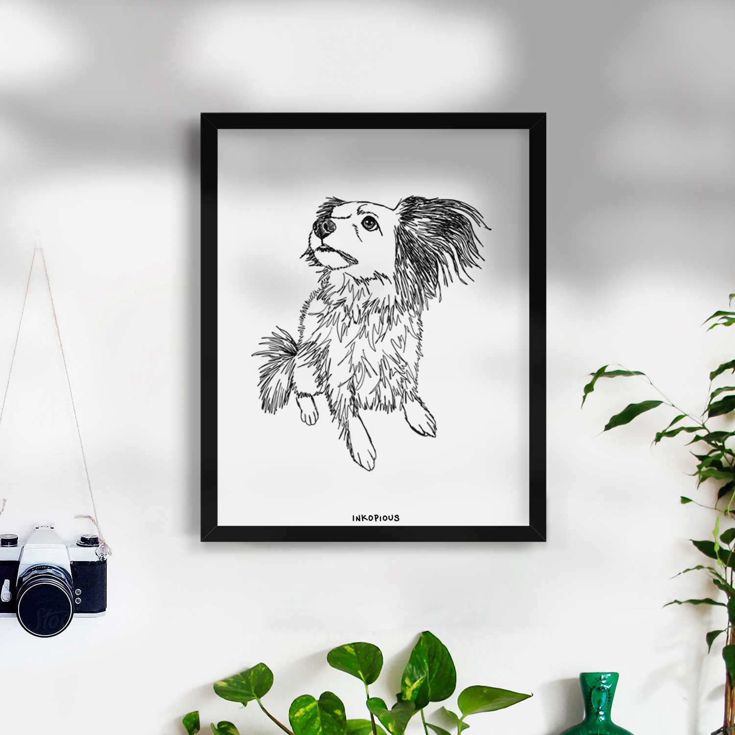 Doodled Tony the Mixed Breed Art Print