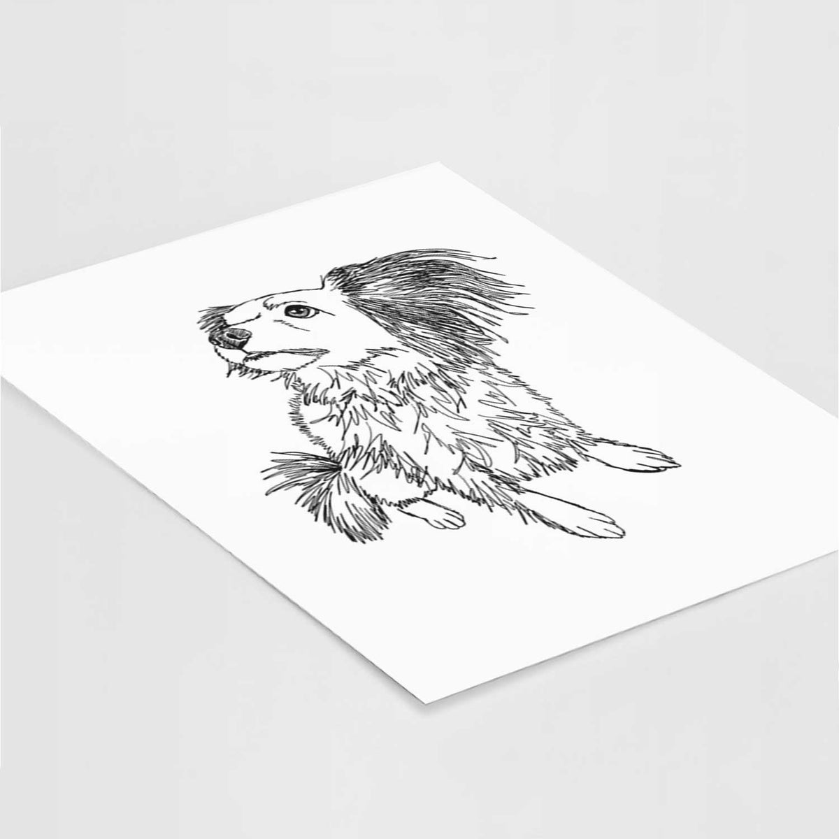 Doodled Tony the Mixed Breed Art Print