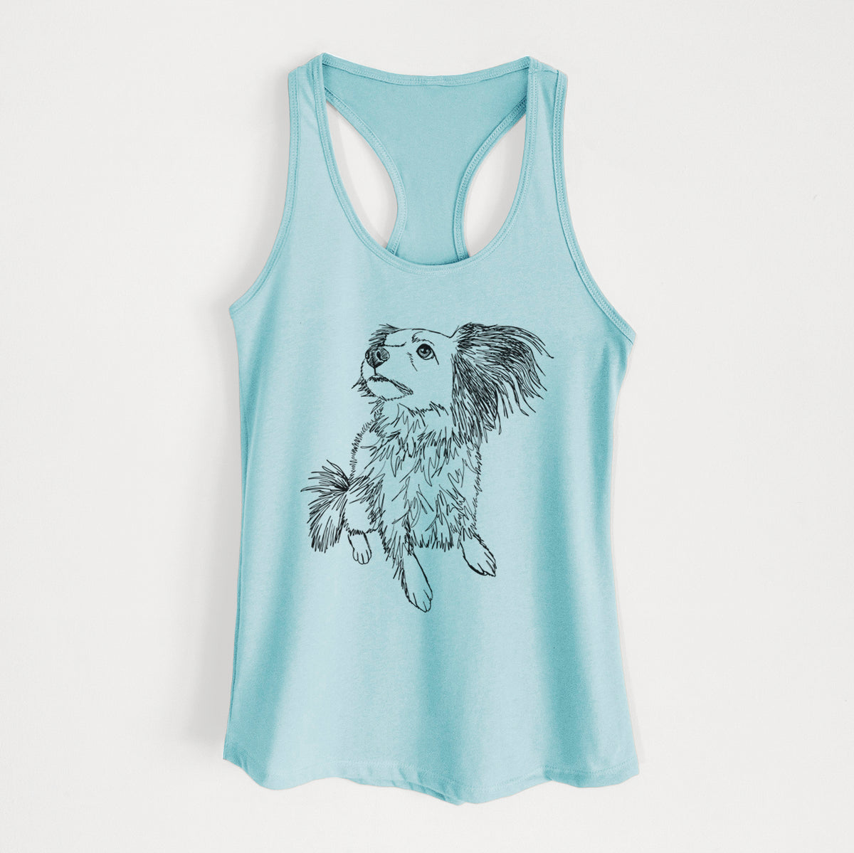 Doodled Tony the Mixed Breed - Women&#39;s Racerback Tanktop