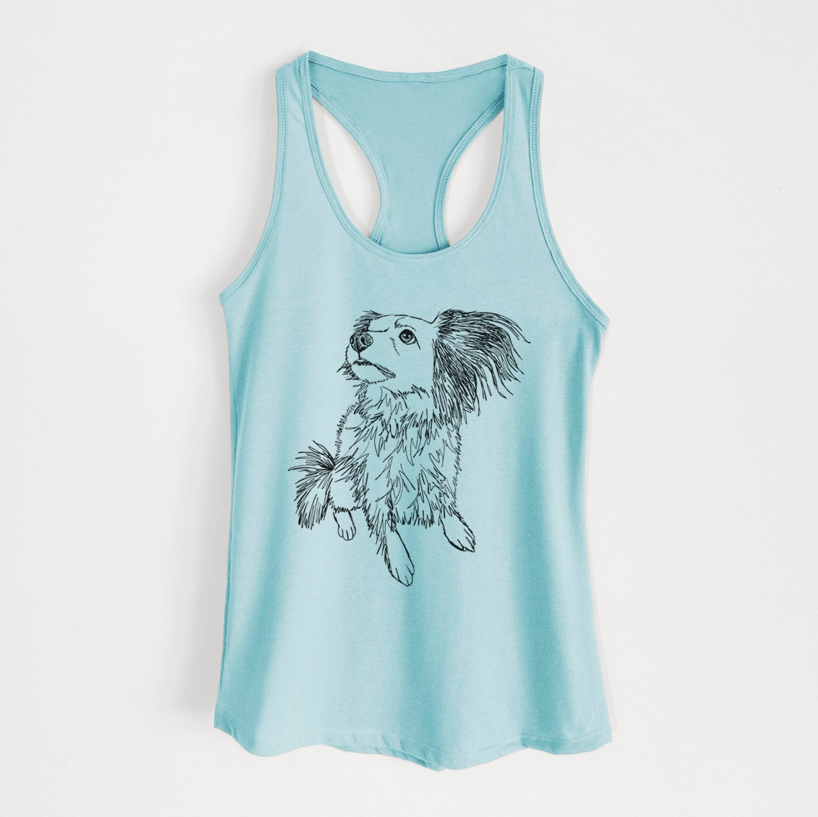 Doodled Tony the Mixed Breed - Women's Racerback Tanktop