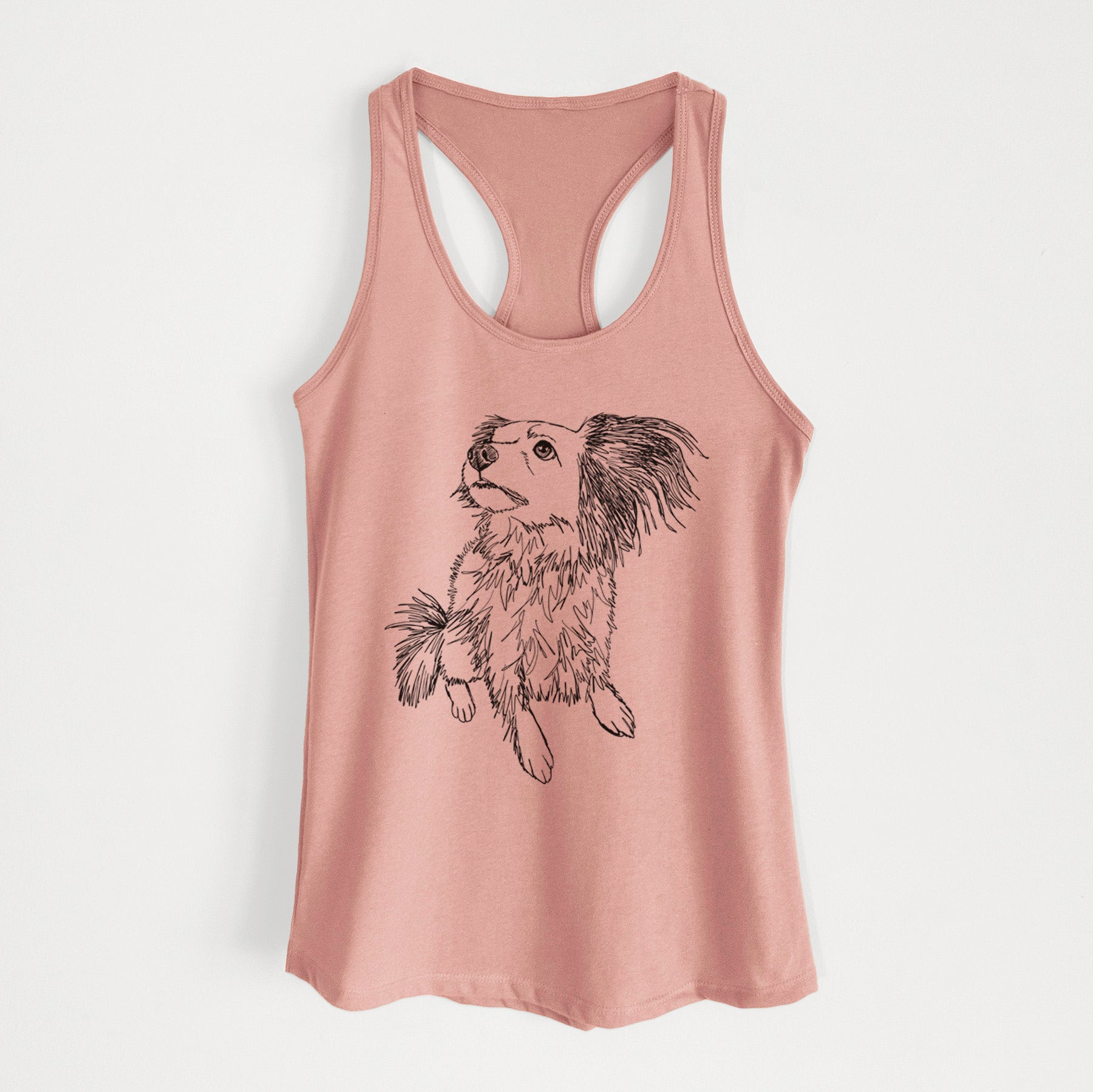 Doodled Tony the Mixed Breed - Women's Racerback Tanktop