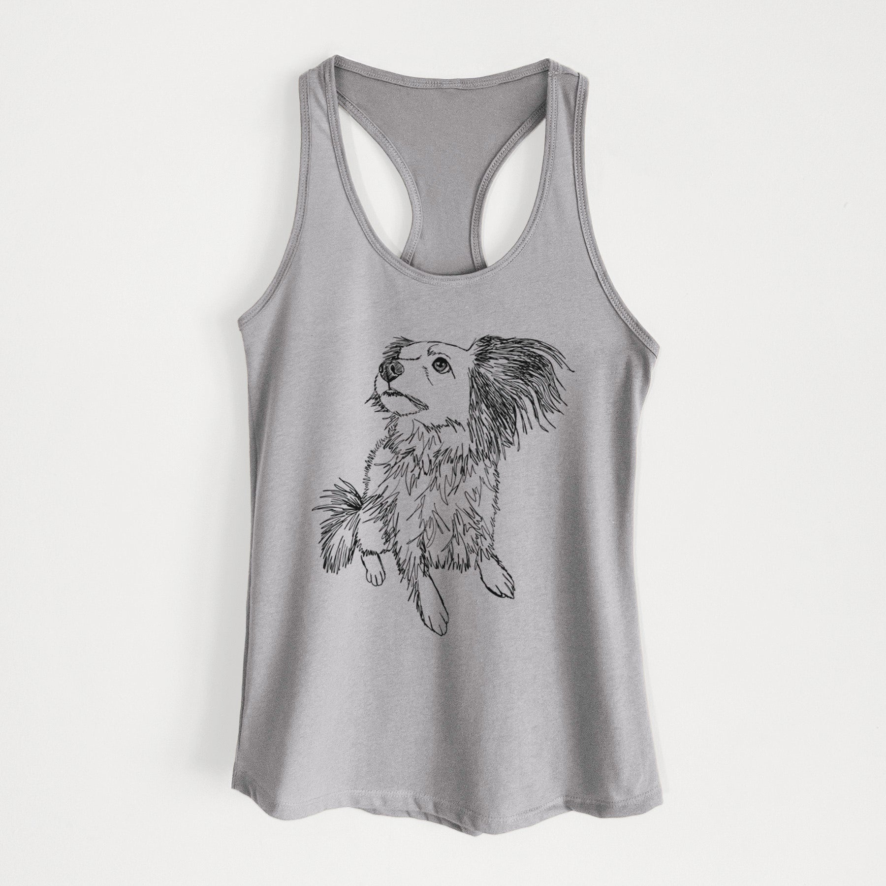 Doodled Tony the Mixed Breed - Women's Racerback Tanktop