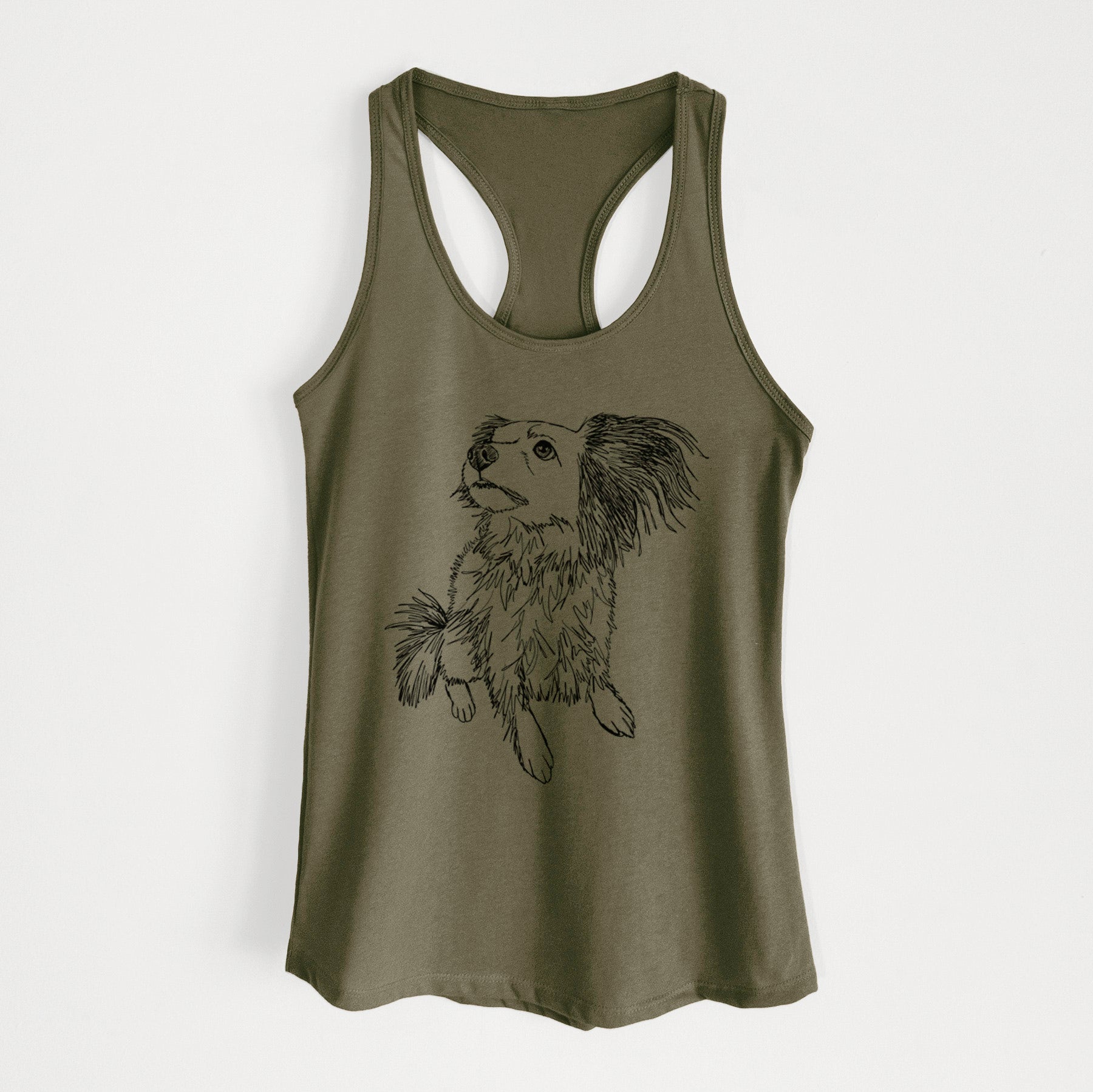 Doodled Tony the Mixed Breed - Women's Racerback Tanktop