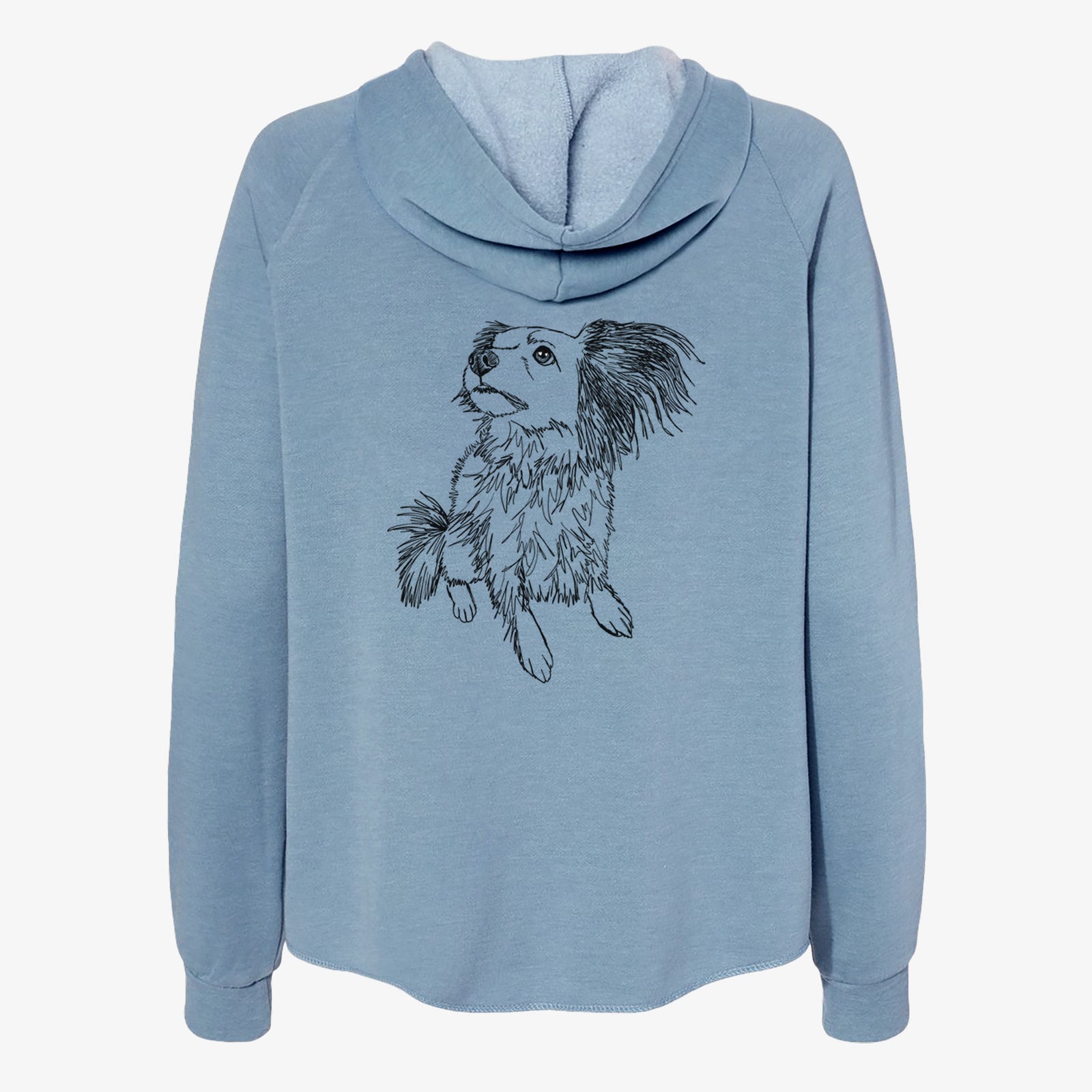 Doodled Tony the Mixed Breed - Women's Cali Wave Zip-Up Sweatshirt