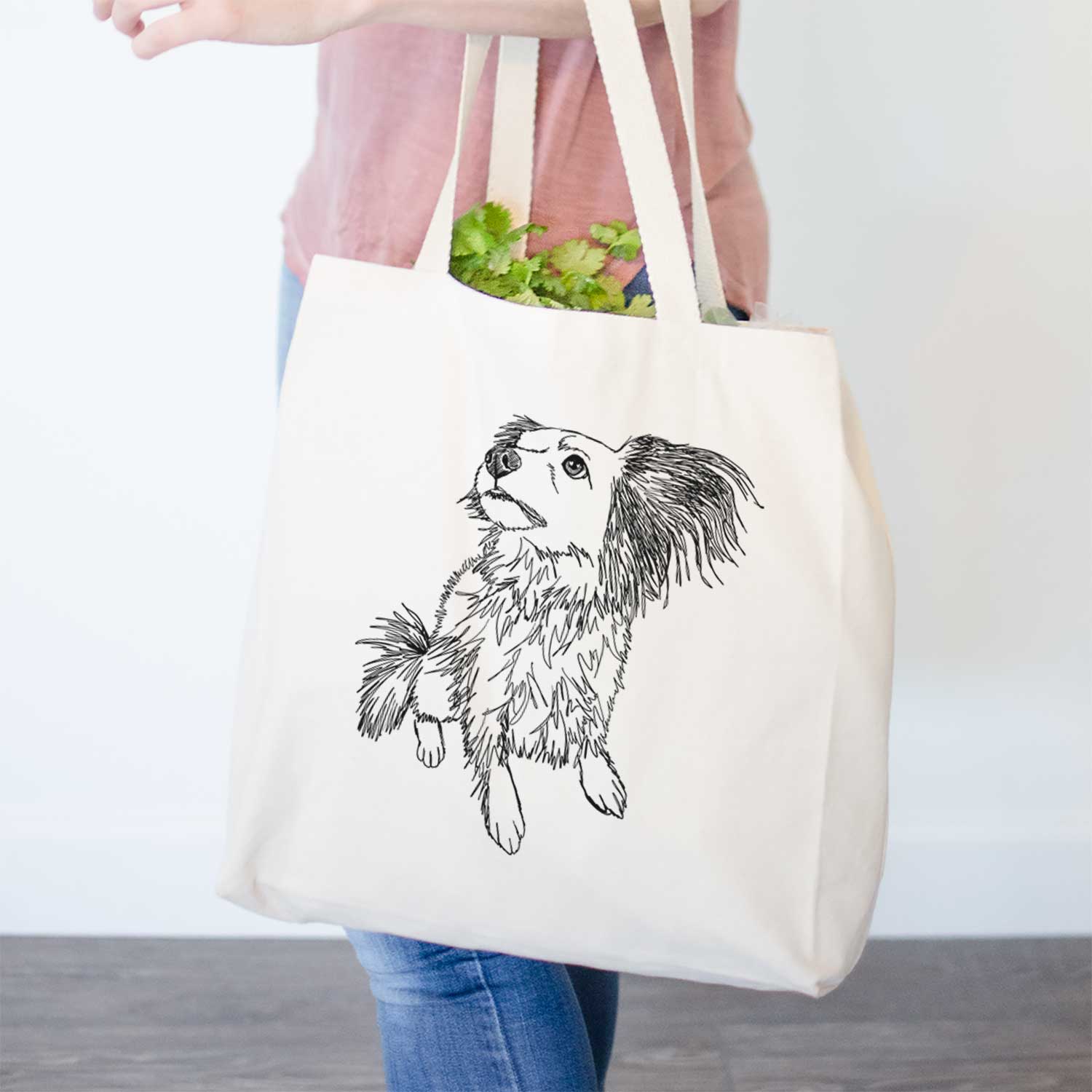 Doodled Tony the Mixed Breed - Tote Bag