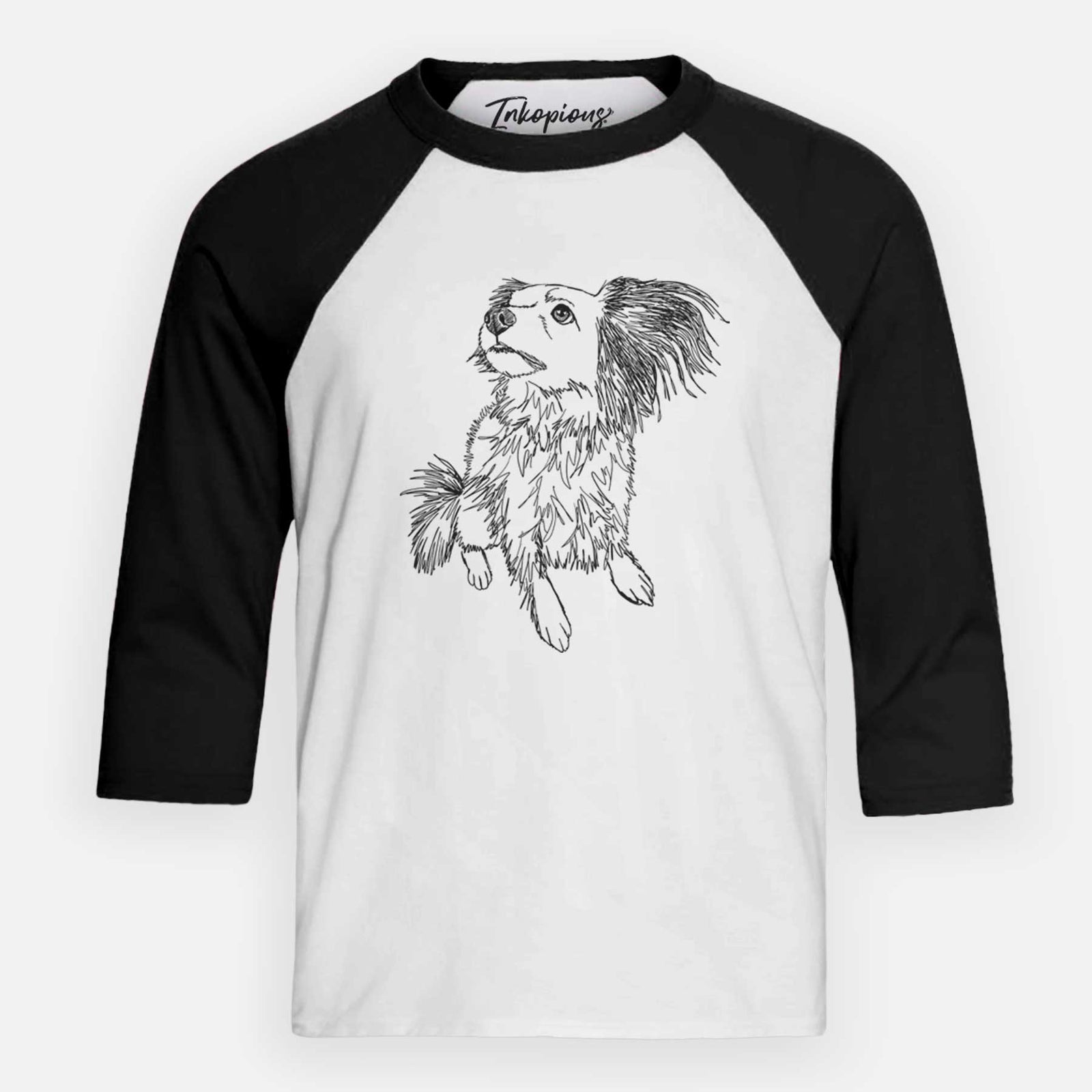 Doodled Tony the Mixed Breed - Youth 3/4 Long Sleeve