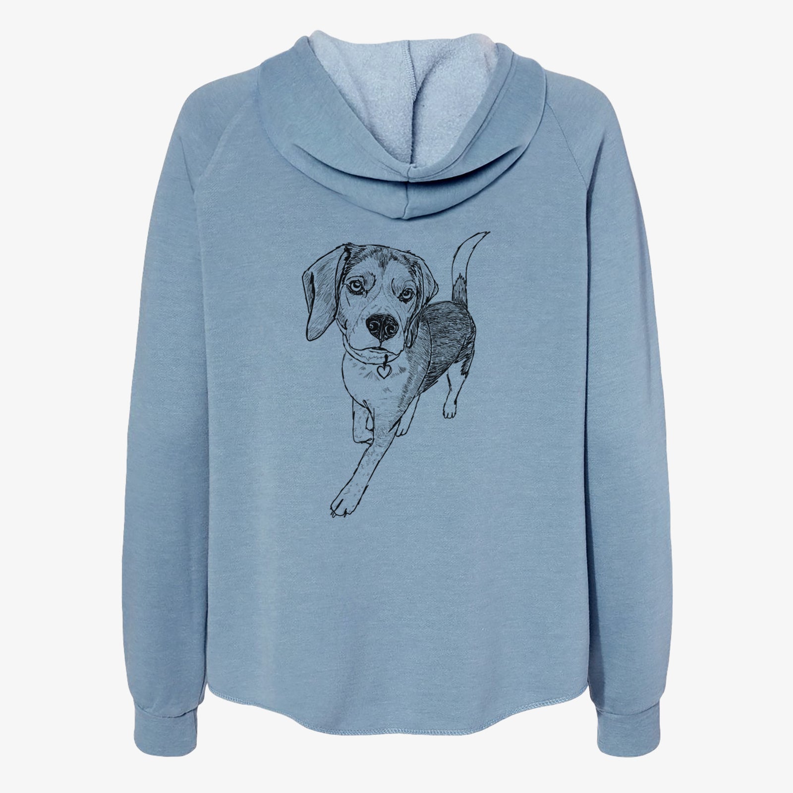 Doodled Tuck Finn the Beagle - Women's Cali Wave Zip-Up Sweatshirt