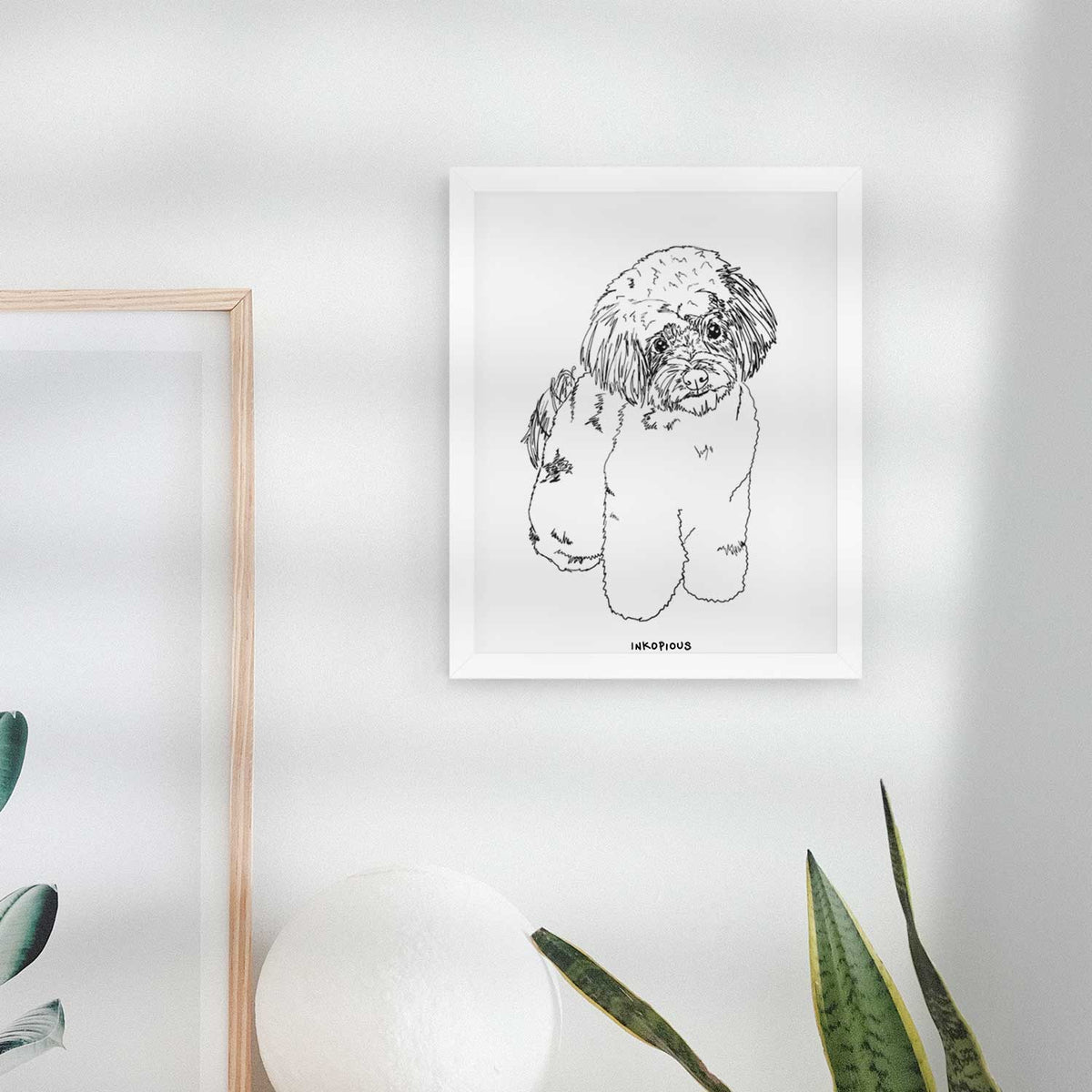 Doodled Tucker the Aussiedoodle Art Print