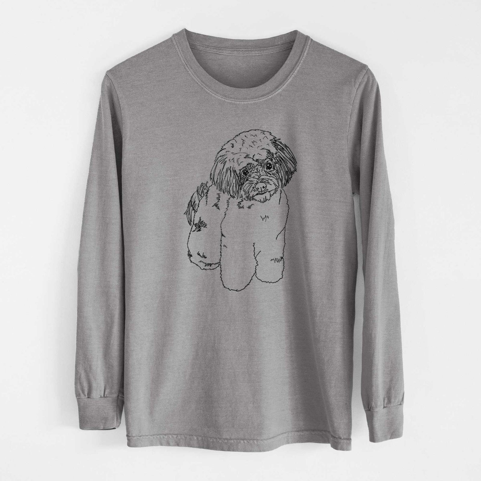 Doodled Tucker the Aussiedoodle - Heavyweight 100% Cotton Long Sleeve