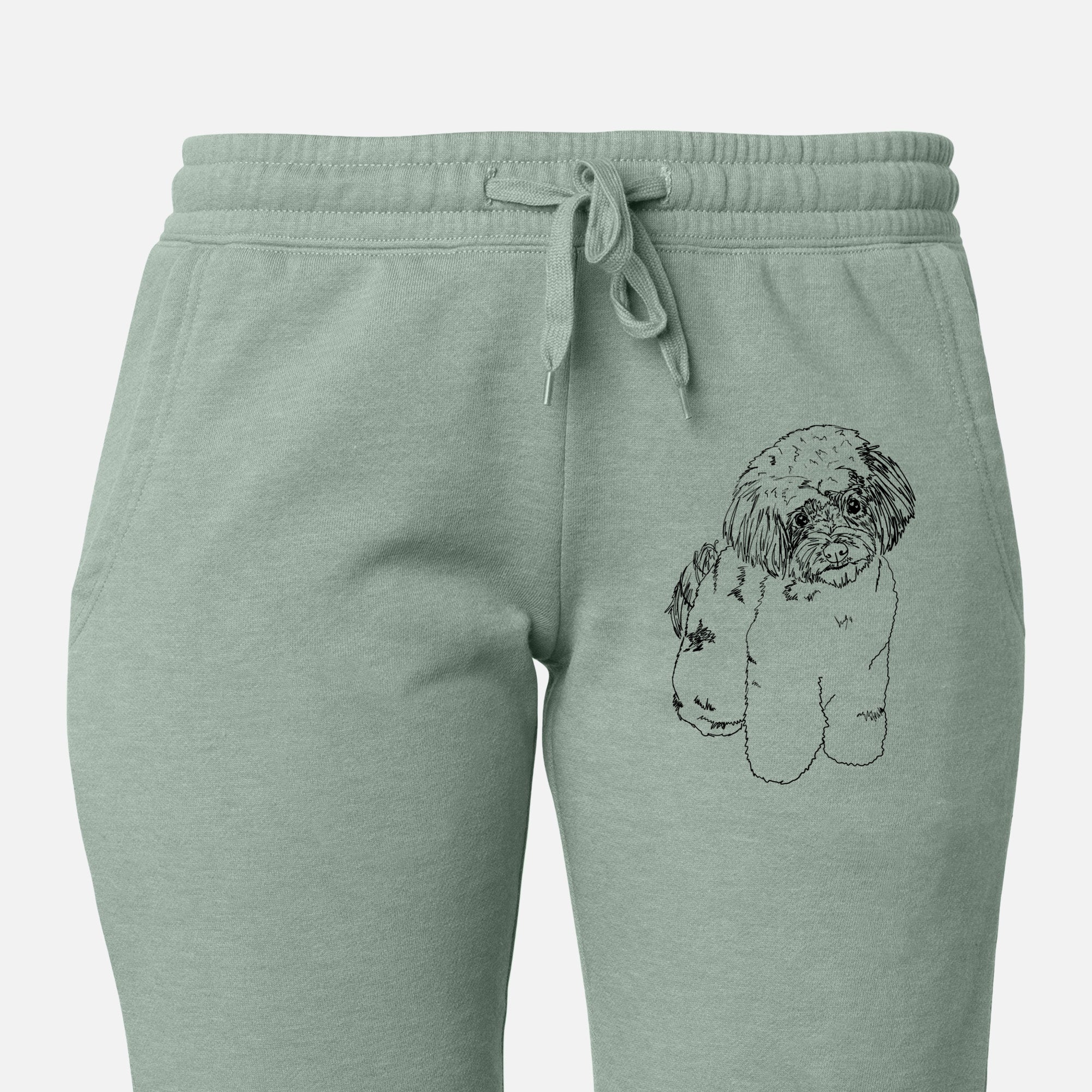 Doodled Tucker the Aussiedoodle - Women's Cali Wave Joggers