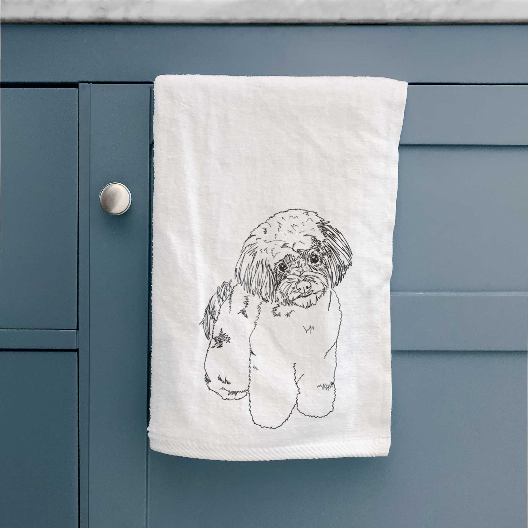 Doodled Tucker the Aussiedoodle Decorative Hand Towel