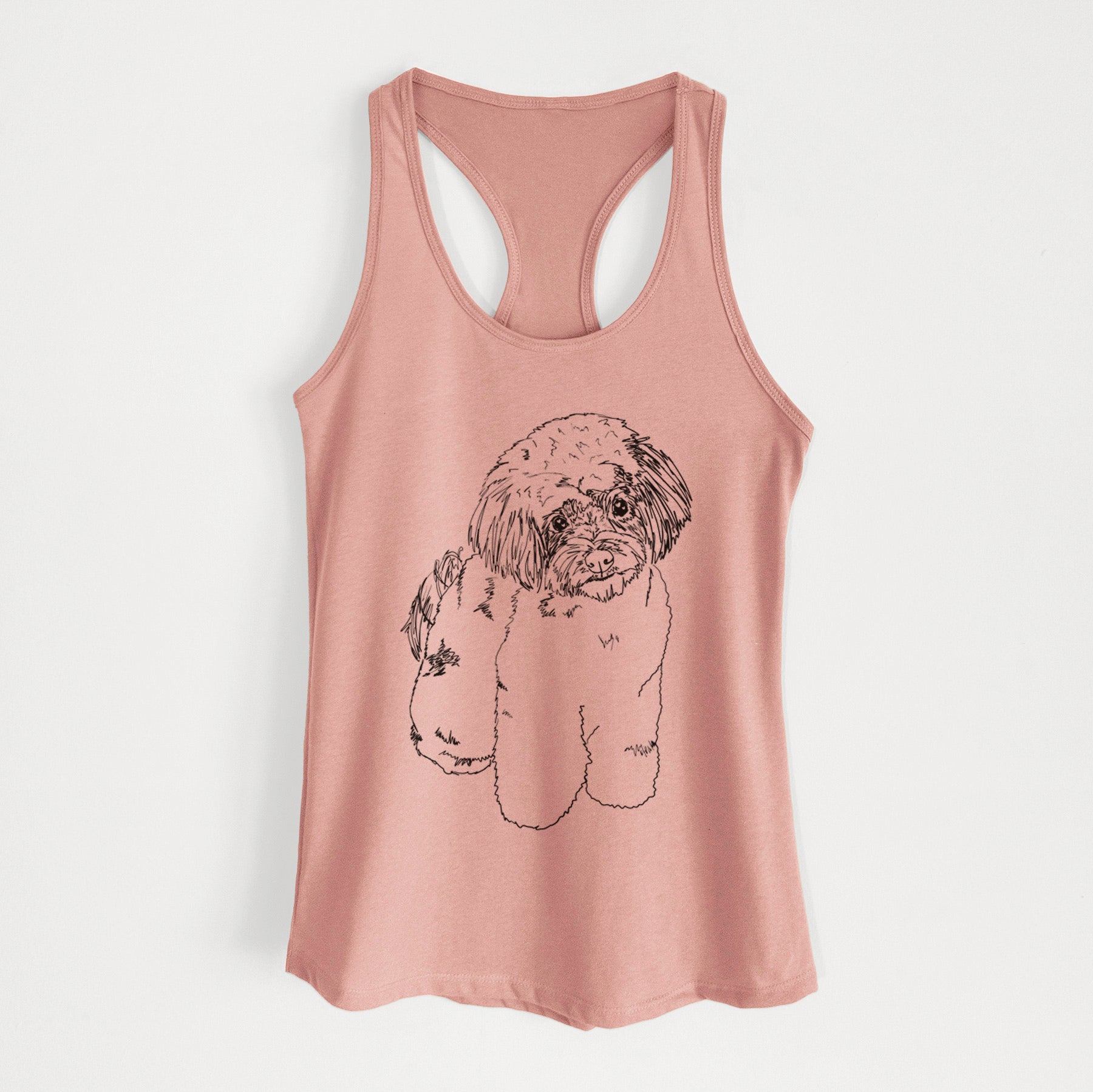 Doodled Tucker the Aussiedoodle - Women's Racerback Tanktop